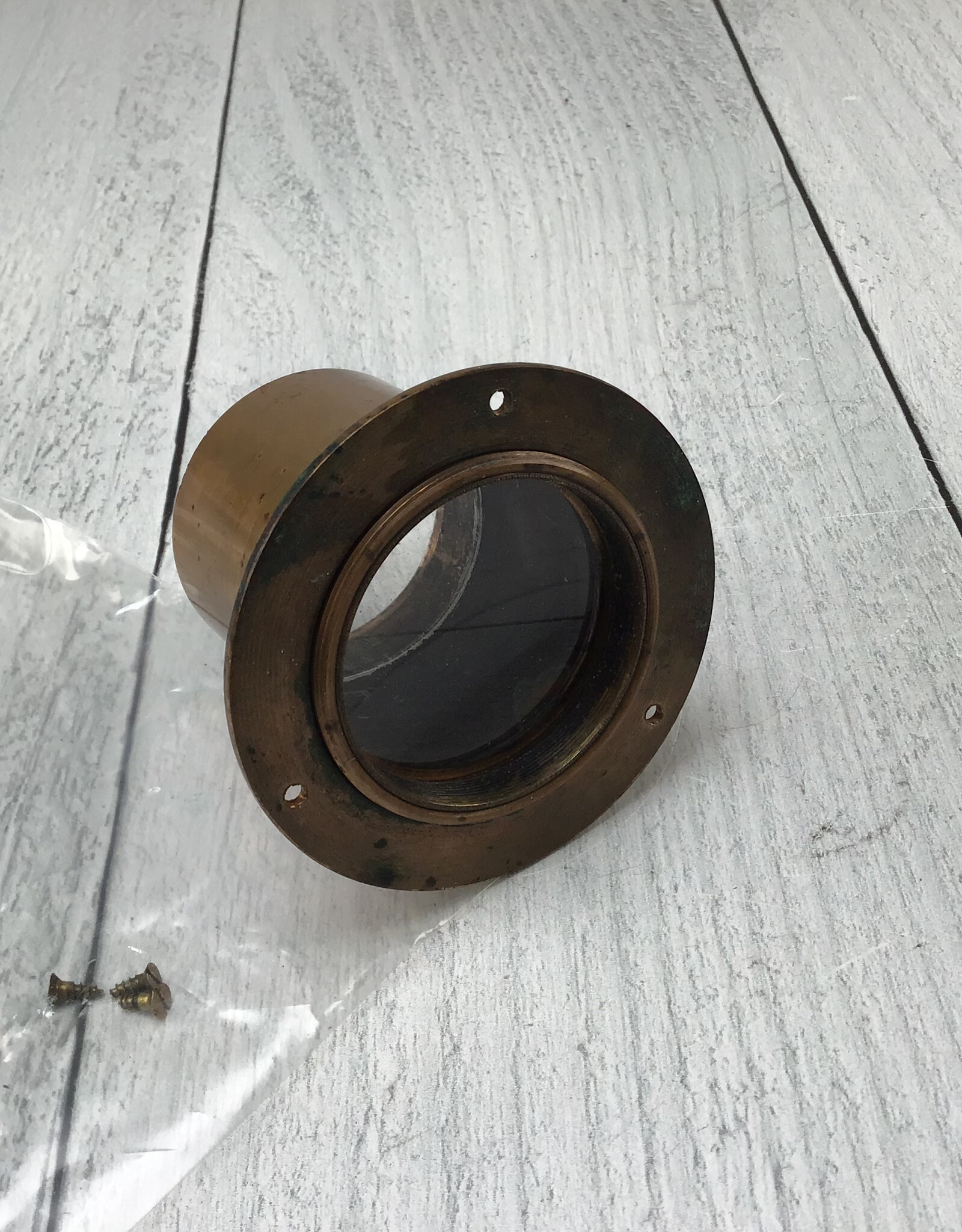 Scovill Waterbury Scovill Brass Lens 9.5" w/ Mounting Flange Used Fair