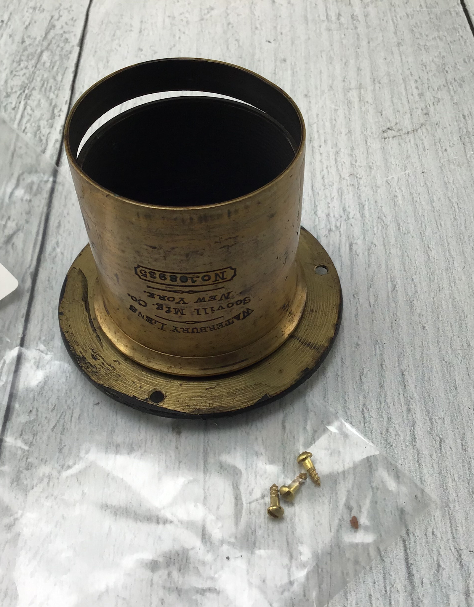 Scovill Waterbury Scovill Brass Lens with Mounting Flange Used Fair