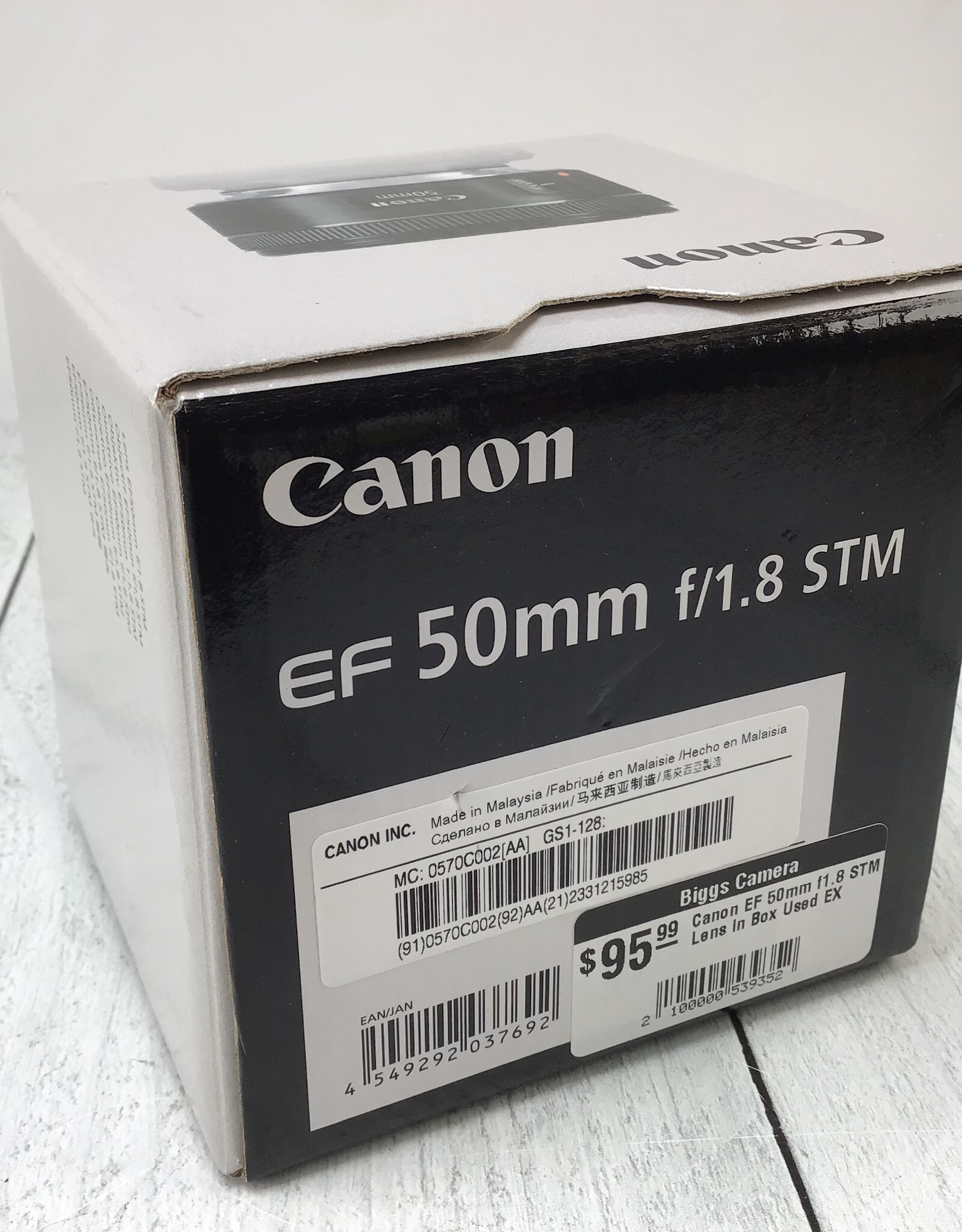CANON Canon EF 50mm f1.8 STM Lens in Box Used EX