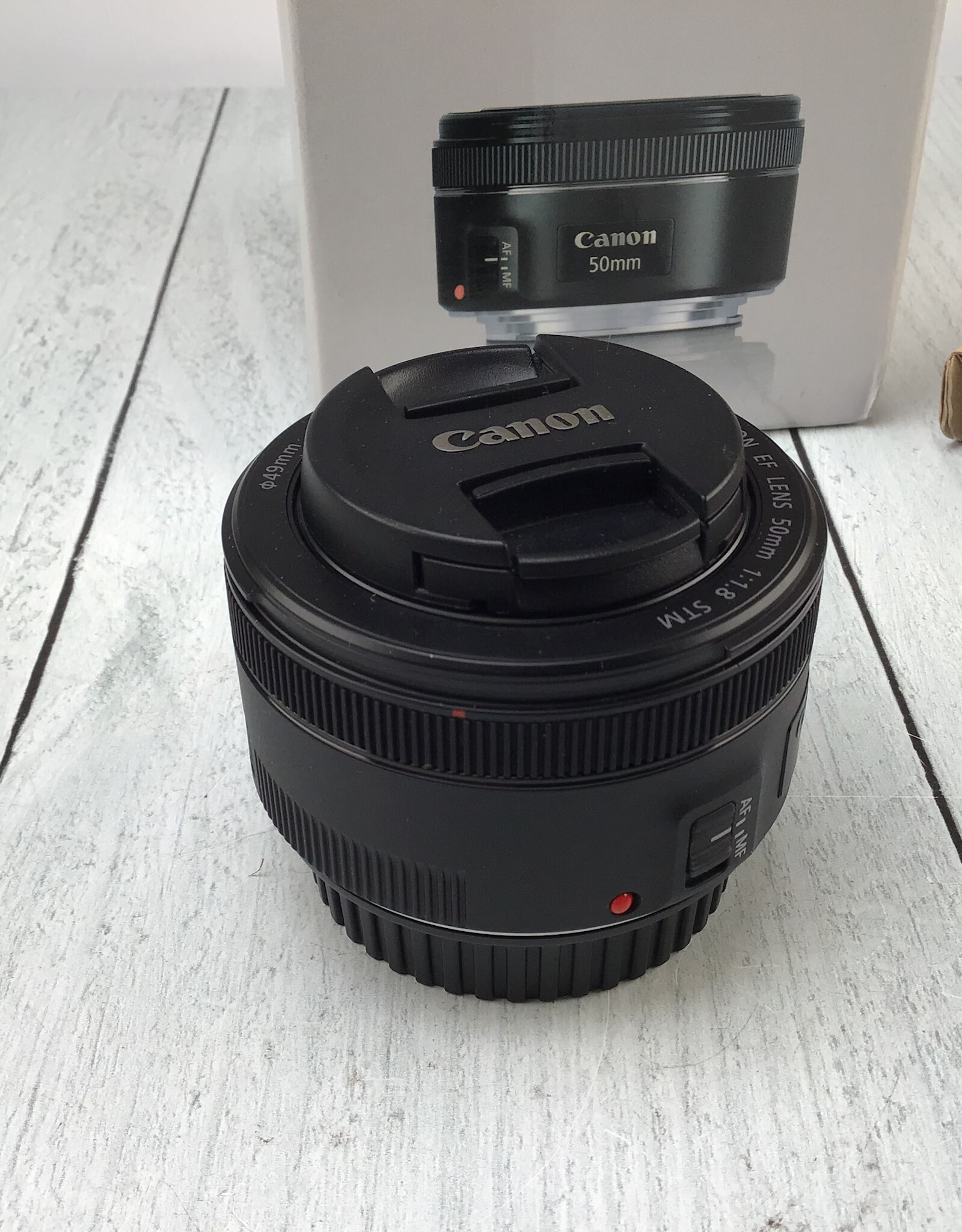 CANON Canon EF 50mm f1.8 STM Lens in Box Used EX