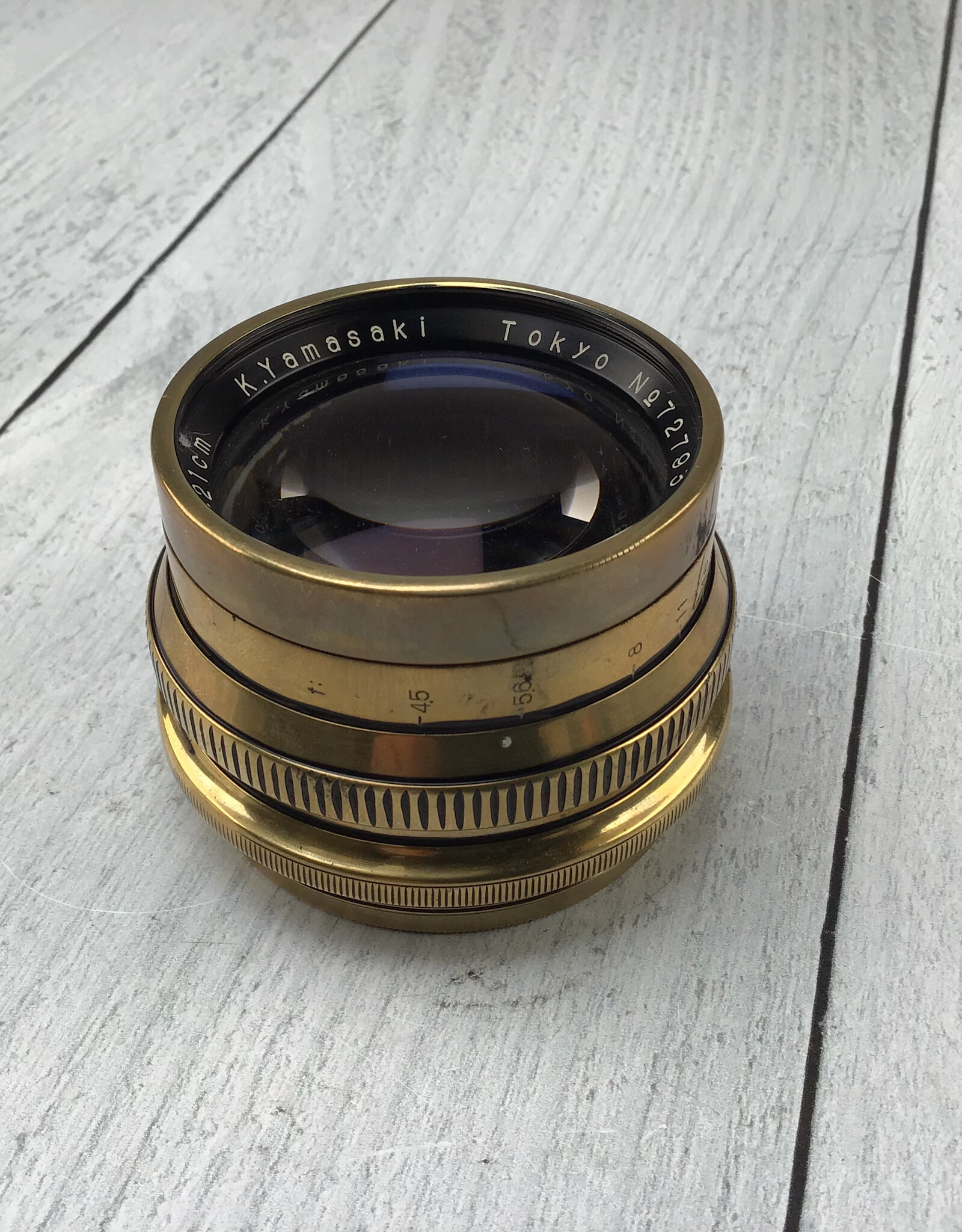 Yamasaki K. Yamasaki 21cm f4.5 Congo Brass Lens Used Fair
