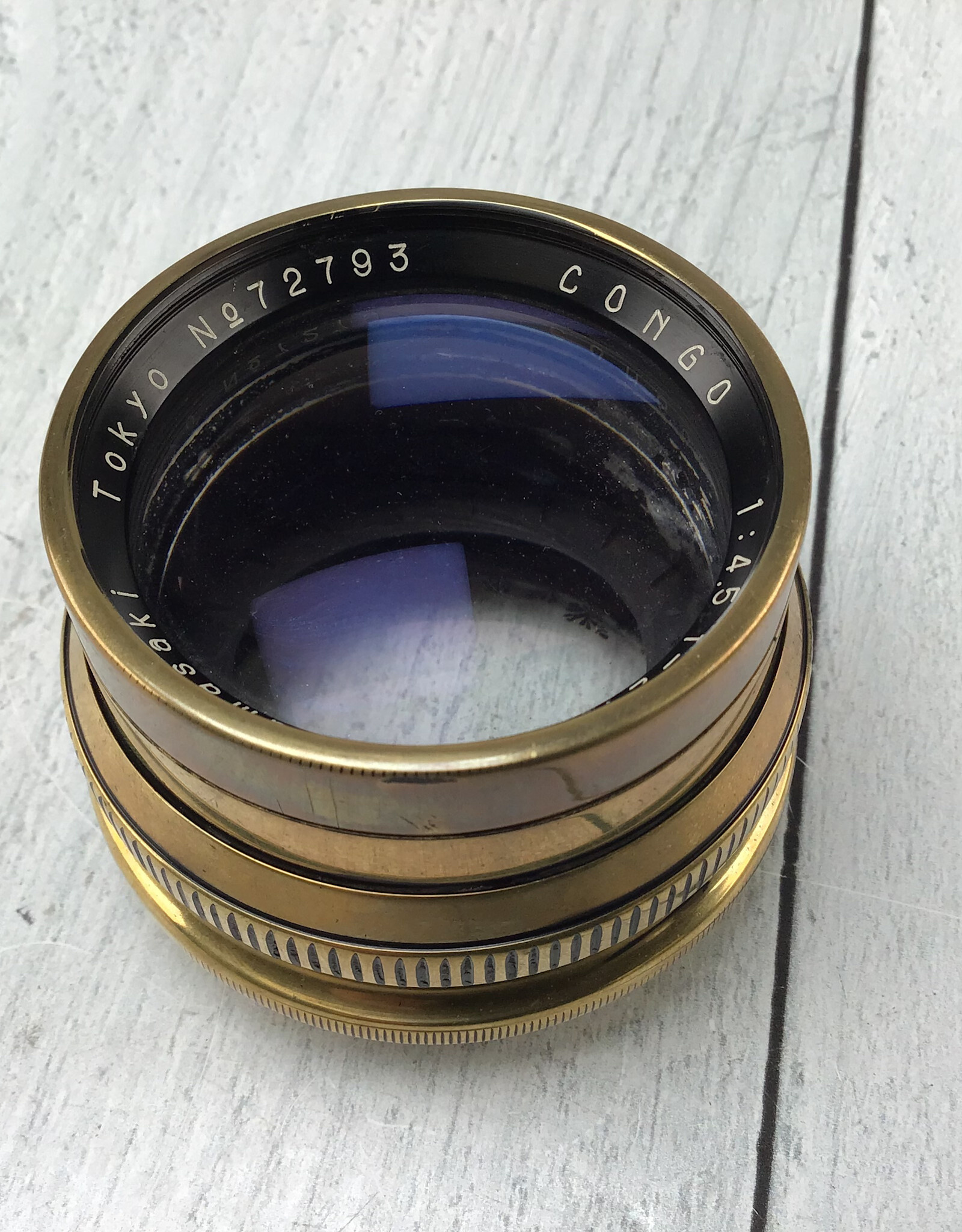 Yamasaki K. Yamasaki 21cm f4.5 Congo Brass Lens Used Fair