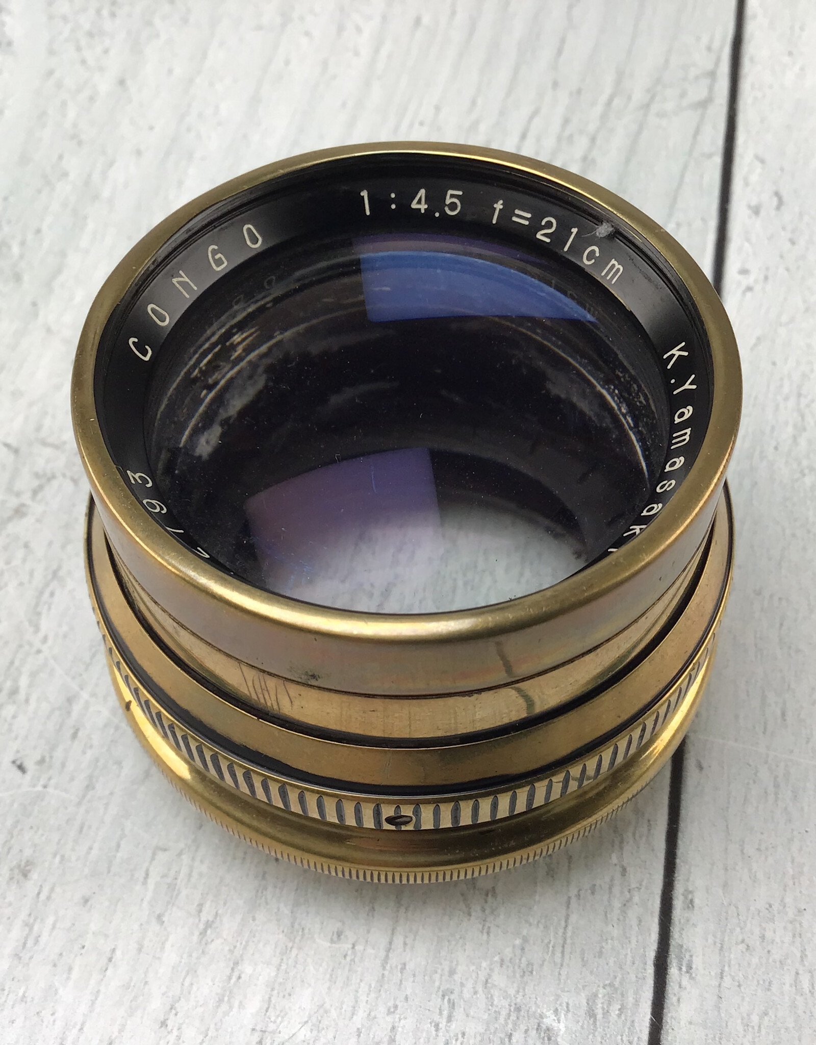 Yamasaki K. Yamasaki 21cm f4.5 Congo Brass Lens Used Fair