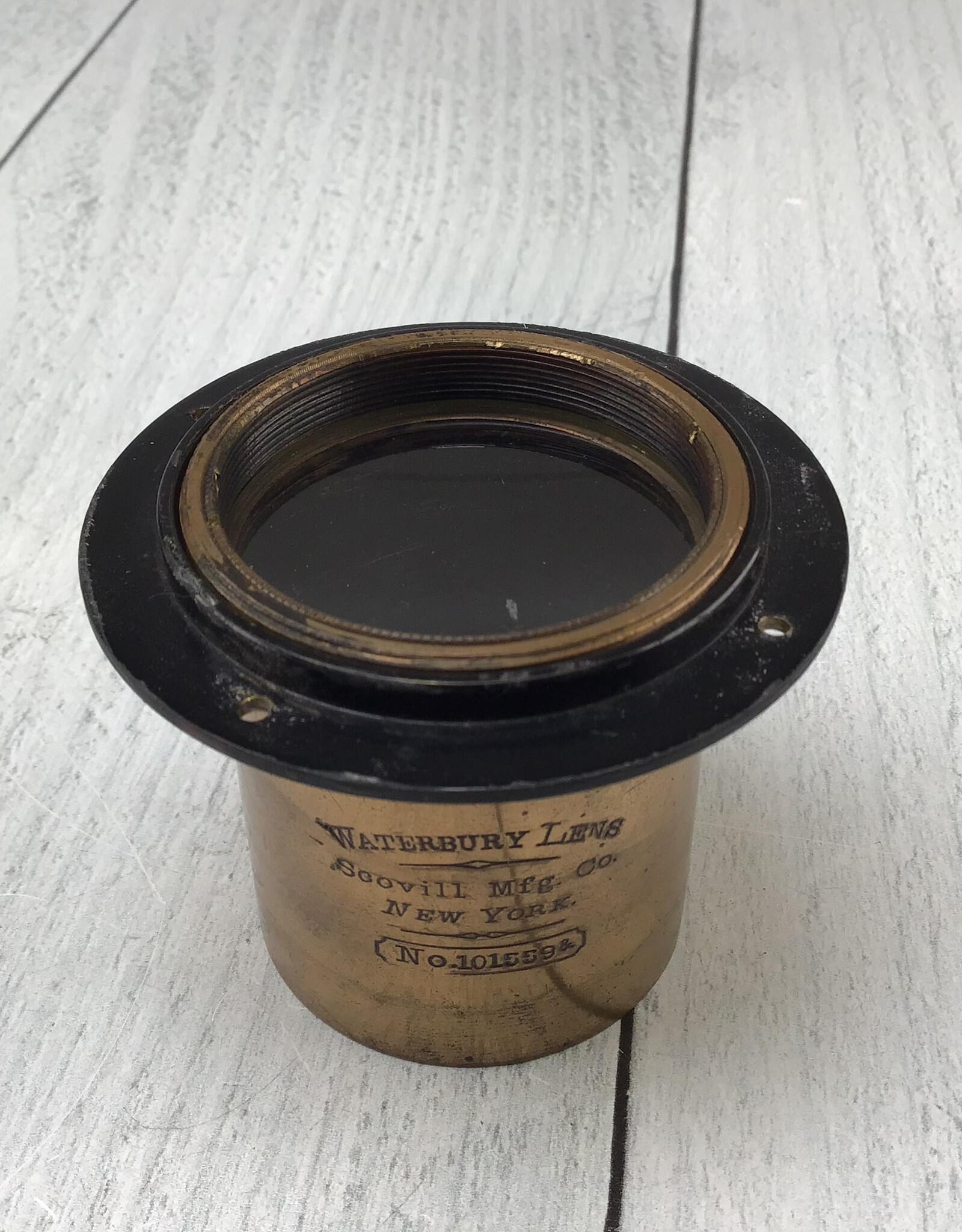 Scovill Waterbury Scovill Brass Lens 9.5" w/ Mounting Flange Used Fair