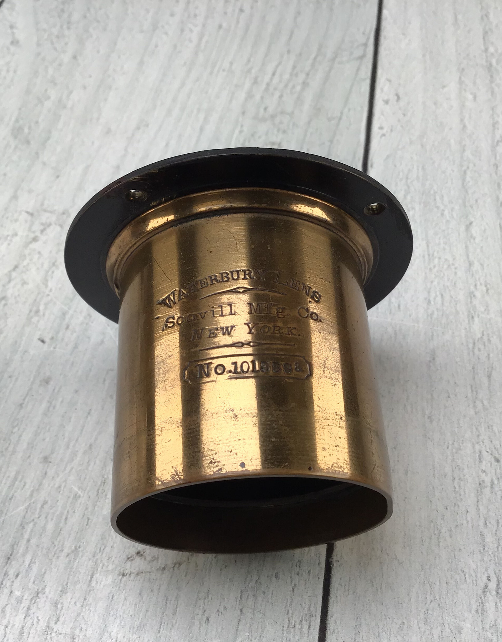 Scovill Waterbury Scovill Brass Lens 9.5" w/ Mounting Flange Used Fair