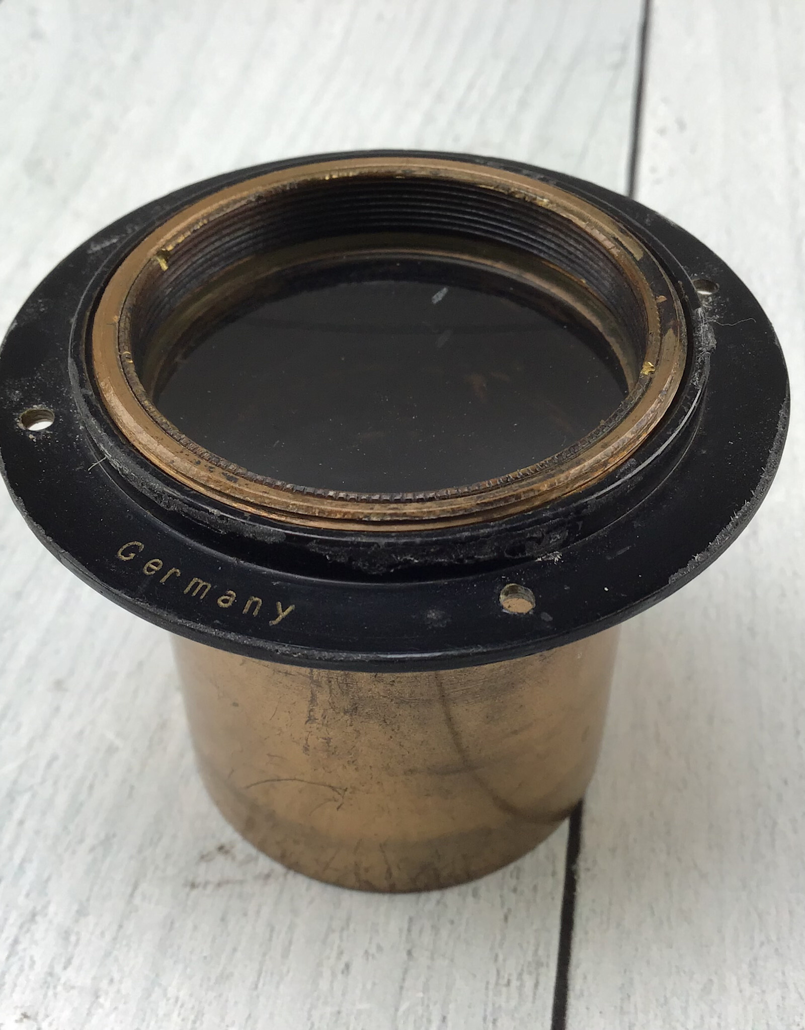 Scovill Waterbury Scovill Brass Lens 9.5" w/ Mounting Flange Used Fair