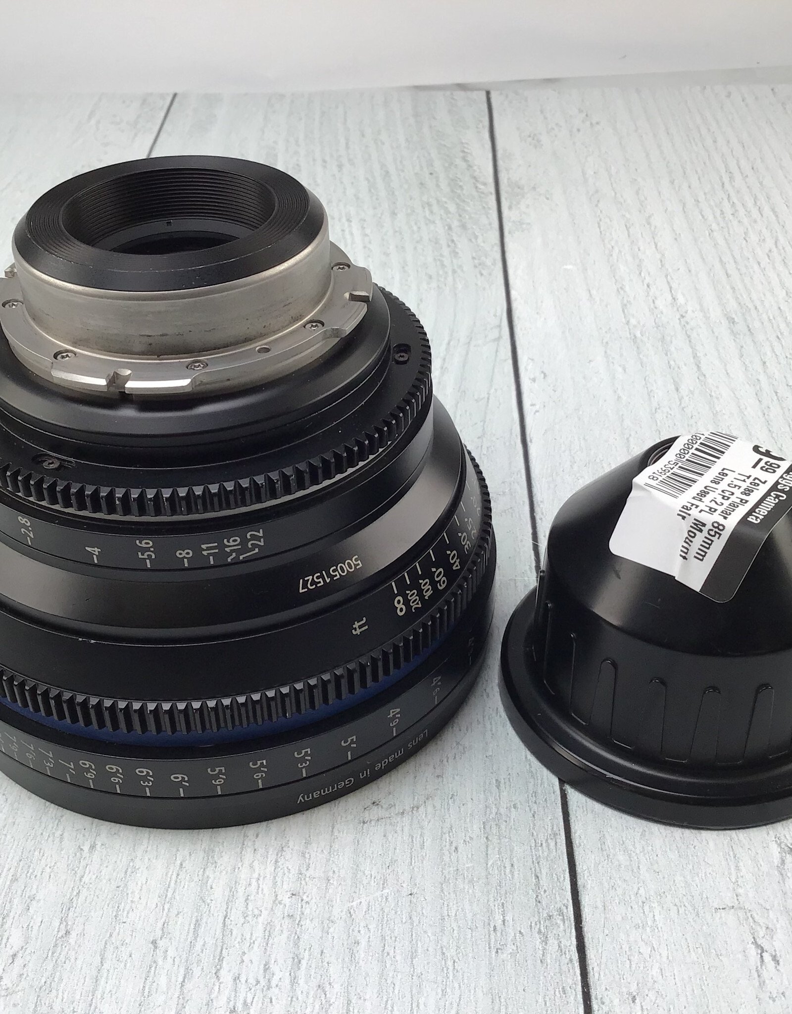 ZEISS Zeiss Planar 85mm T1.5 CP.2 PL Mount Lens Used Fair