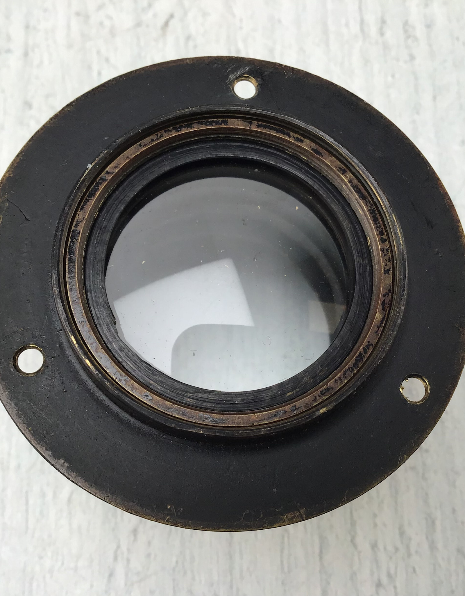 BauschLomb Sears 6" Brass Lens by Bausch & Lomb w/ Stops Used Fair