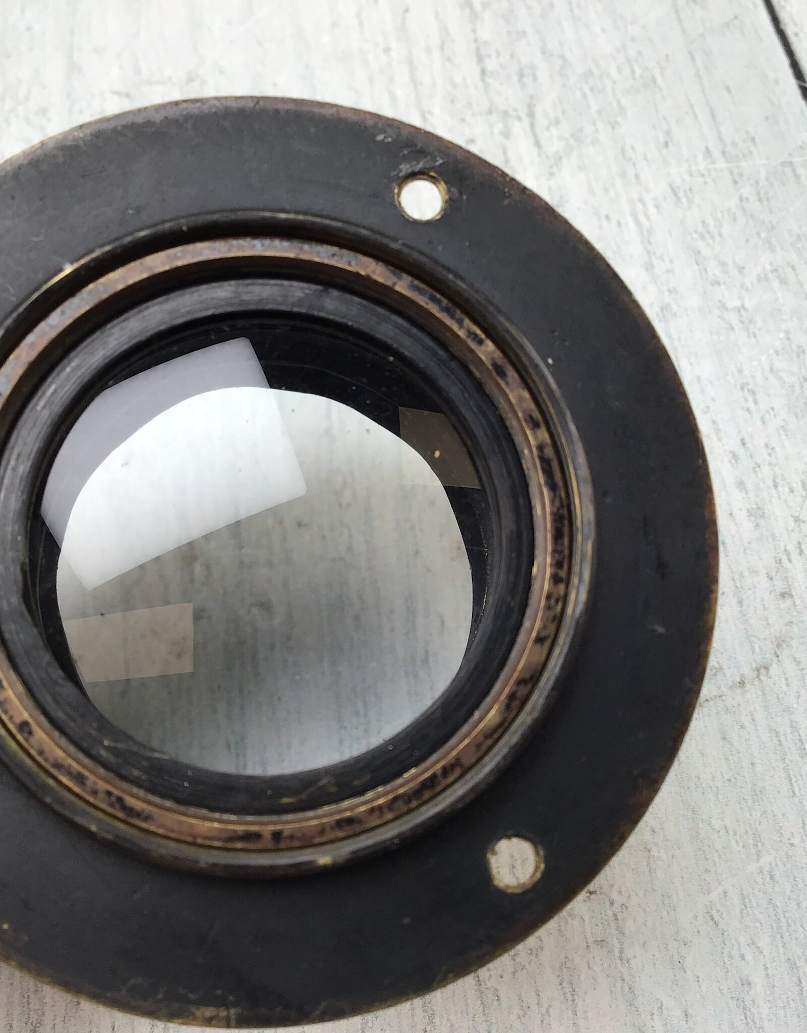 BauschLomb Sears 6" Brass Lens by Bausch & Lomb w/ Stops Used Fair