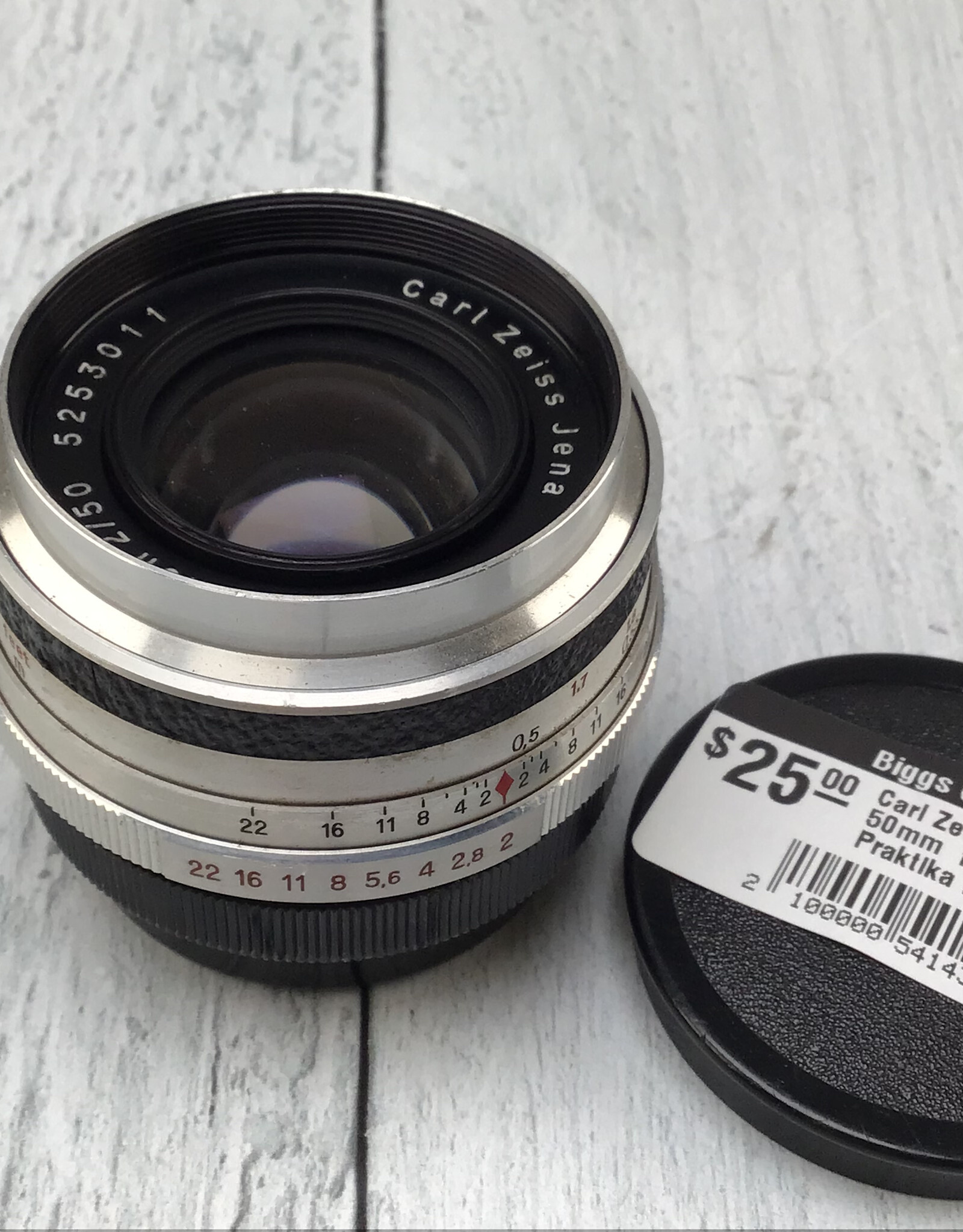 Praktika Carl Zeiss Jena Flexon 50mm  f2 Lens for Praktika Heavy Haze Used AS IS