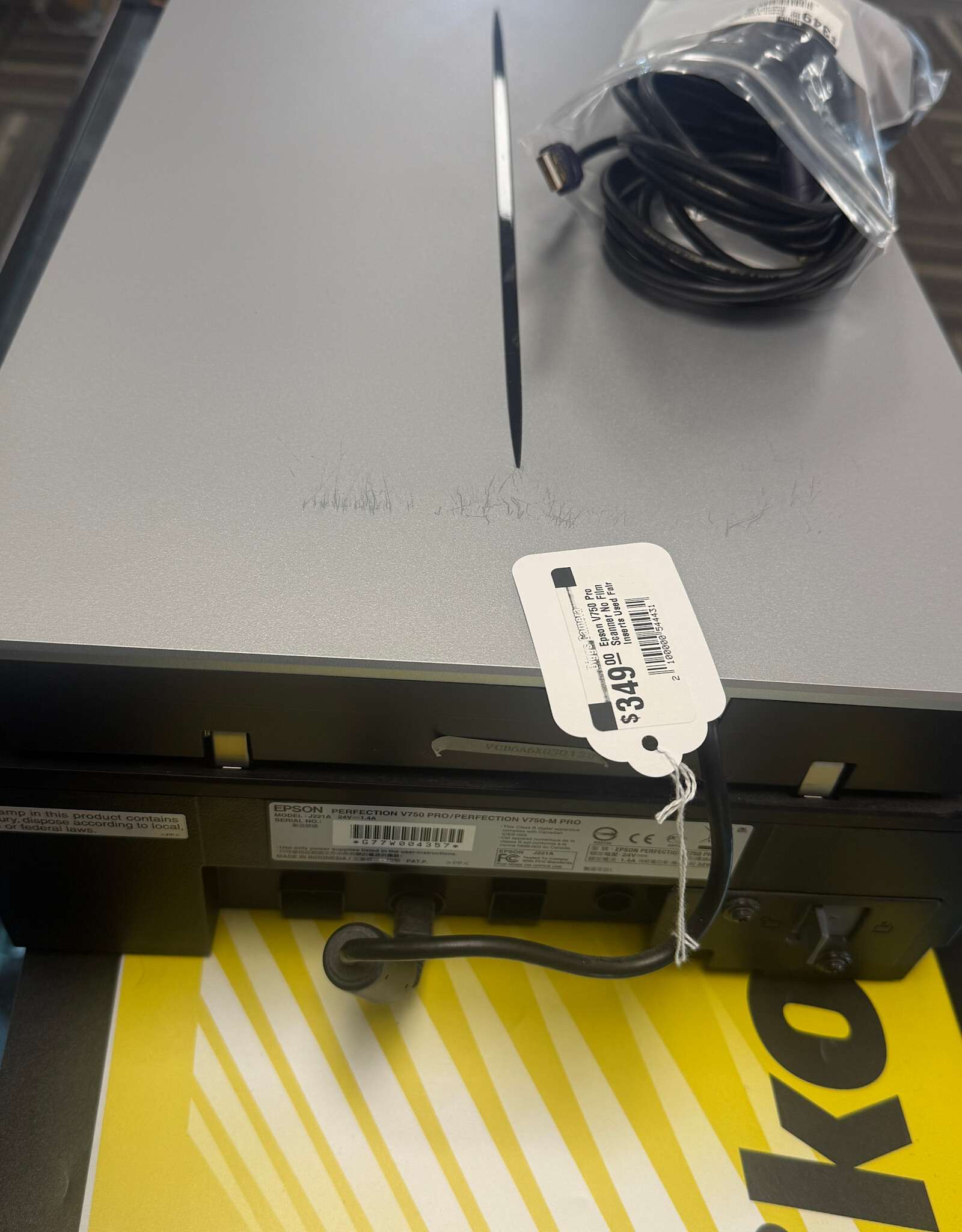 Epson Epson V750 Pro Scanner No Film Inserts Used Fair