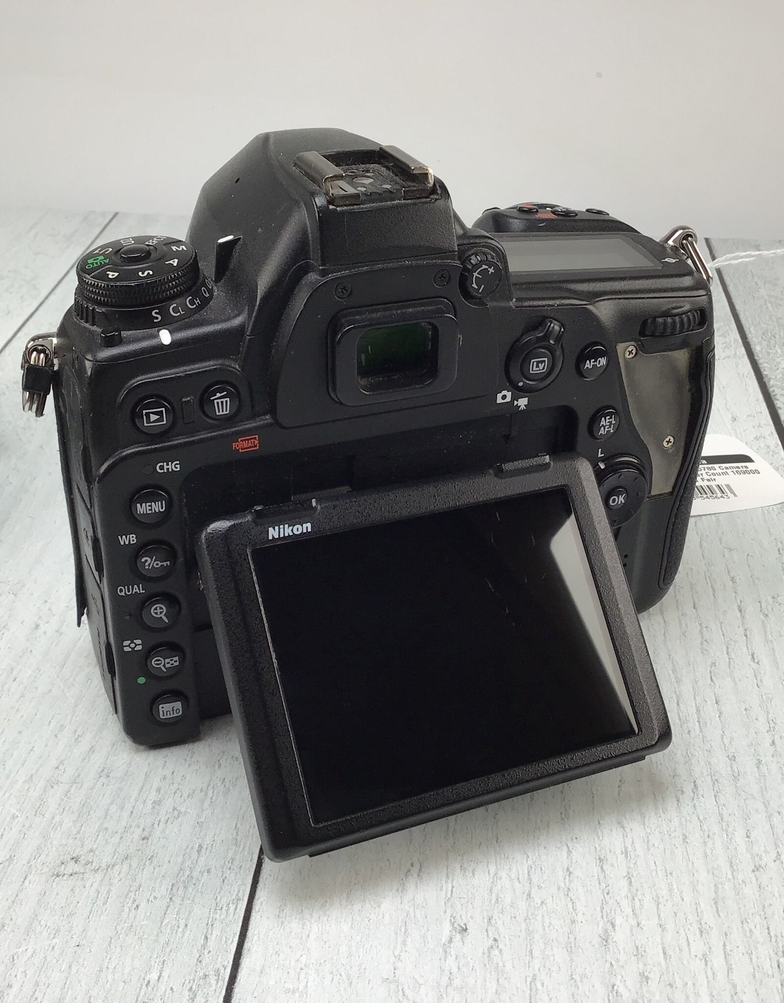 NIKON Nikon D780 Camera Shutter Count 169000 Used Fair