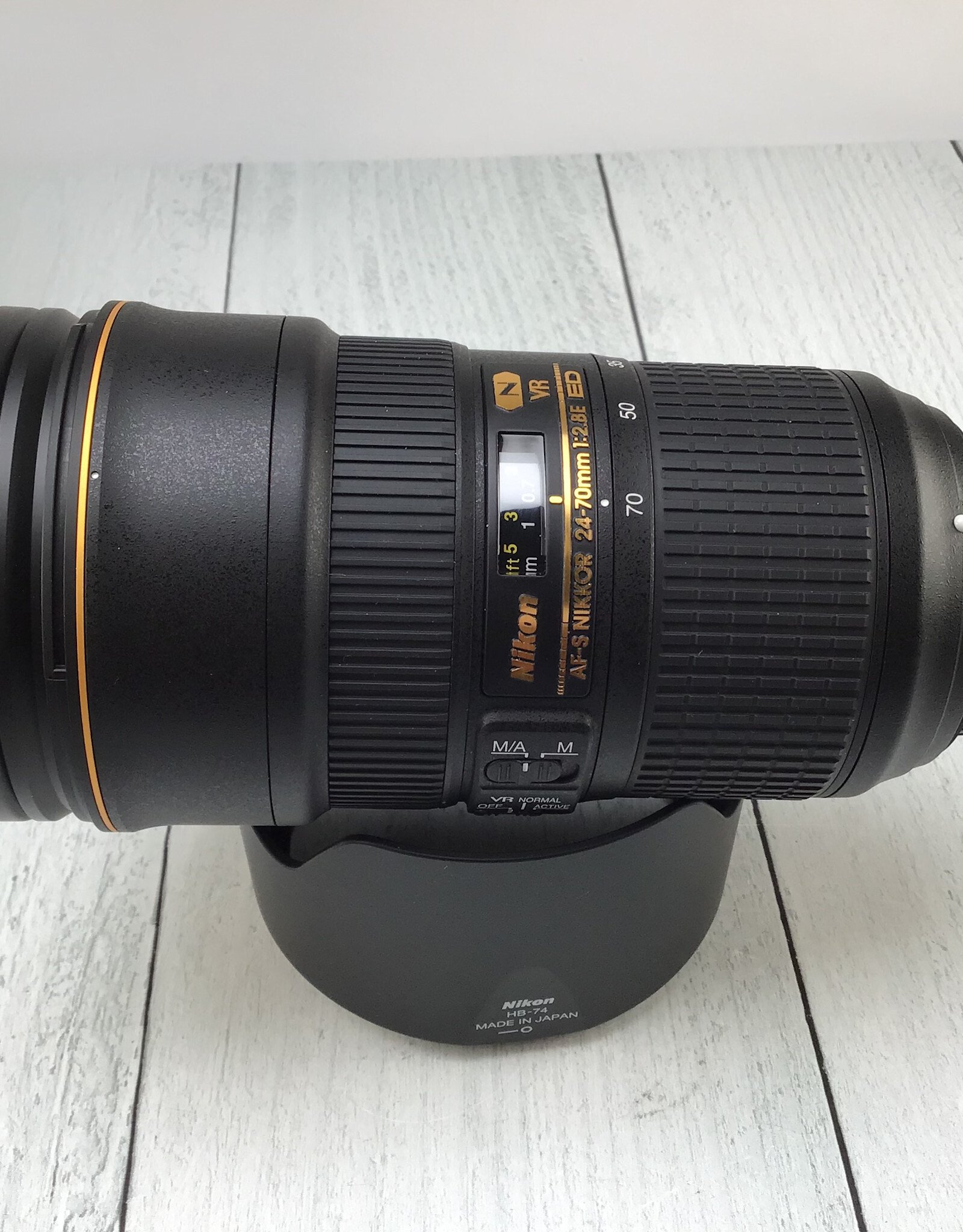 NIKON Nikon AF-S Nikkor 24-70mm f2.8E VR Lens w/ Case Used EX