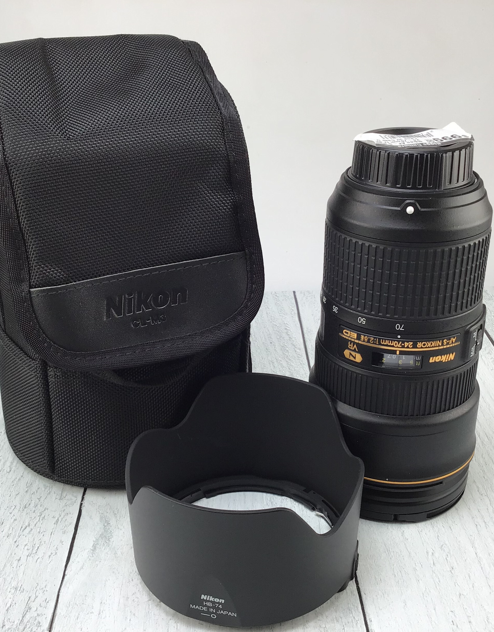 NIKON Nikon AF-S Nikkor 24-70mm f2.8E VR Lens w/ Case Used EX