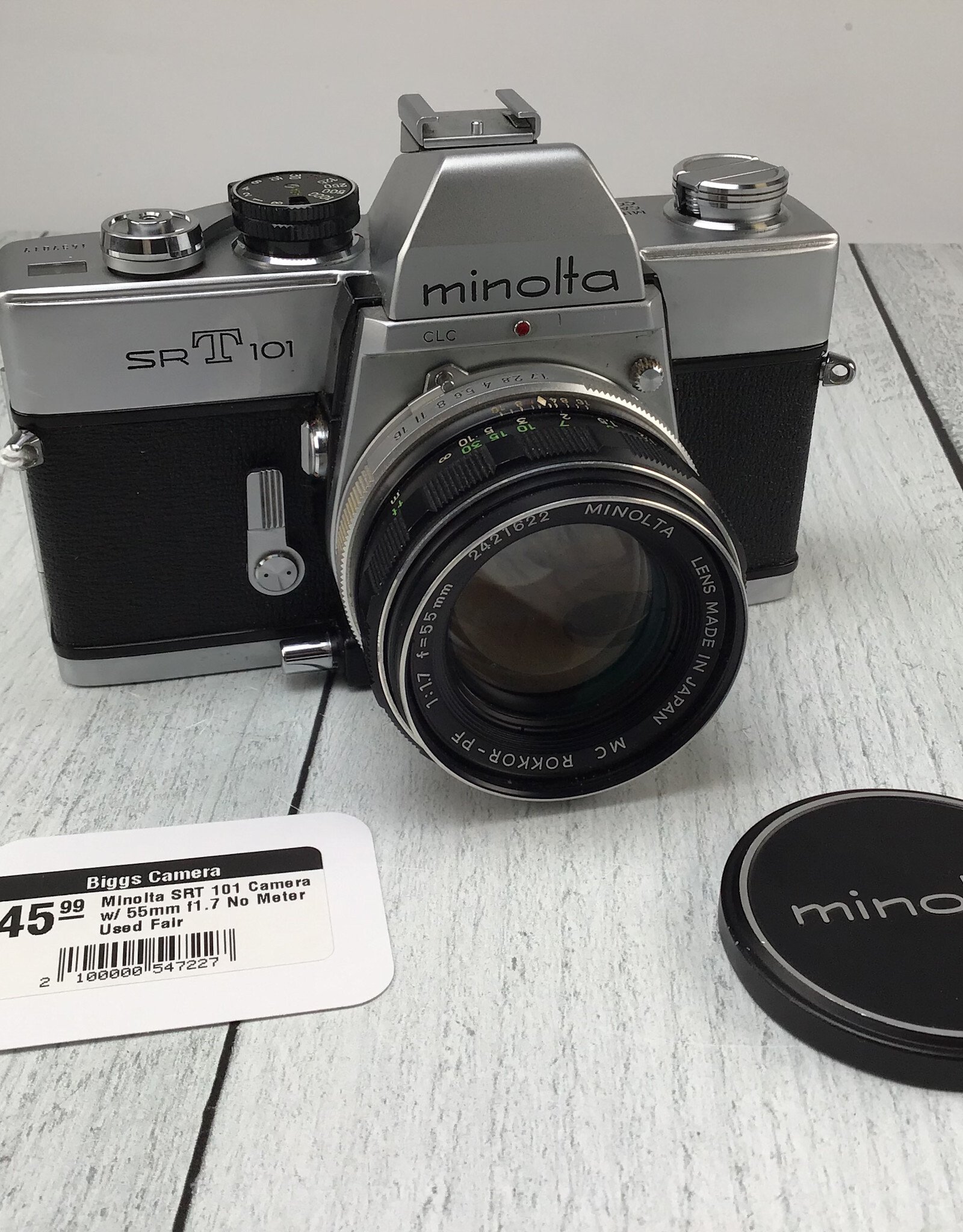 Minolta Minolta SRT 101 Camera w/ 55mm f1.7 No Meter Used Fair