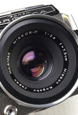 Bronica Zenza Bronica S Camera w/ 75mm f2.8 No Dark Slide Used Good