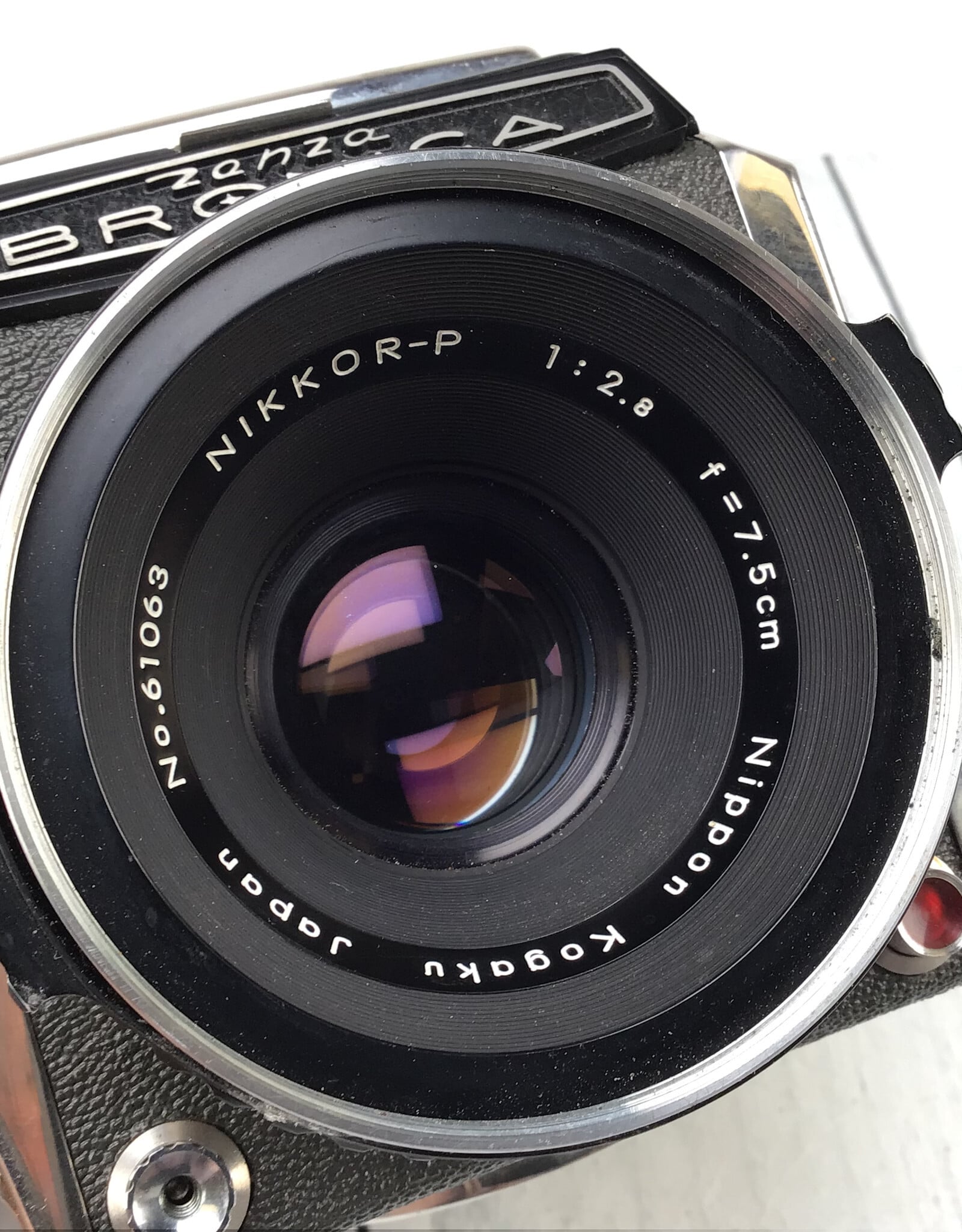 Bronica Zenza Bronica S Camera w/ 75mm f2.8 No Dark Slide Used Good