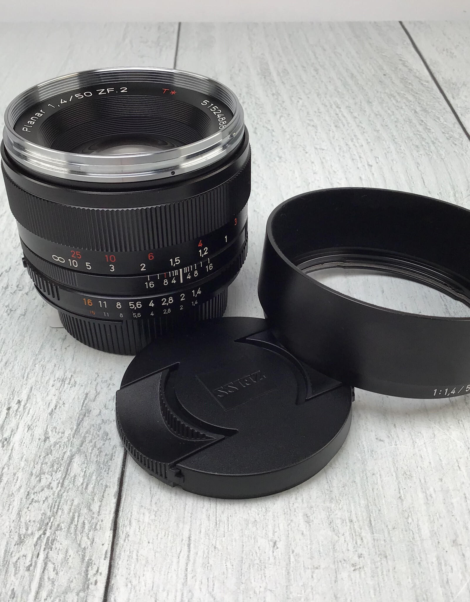 NIKON Zeiss Planar 50mm f1.4 ZF.2 F mount Lens Used Good