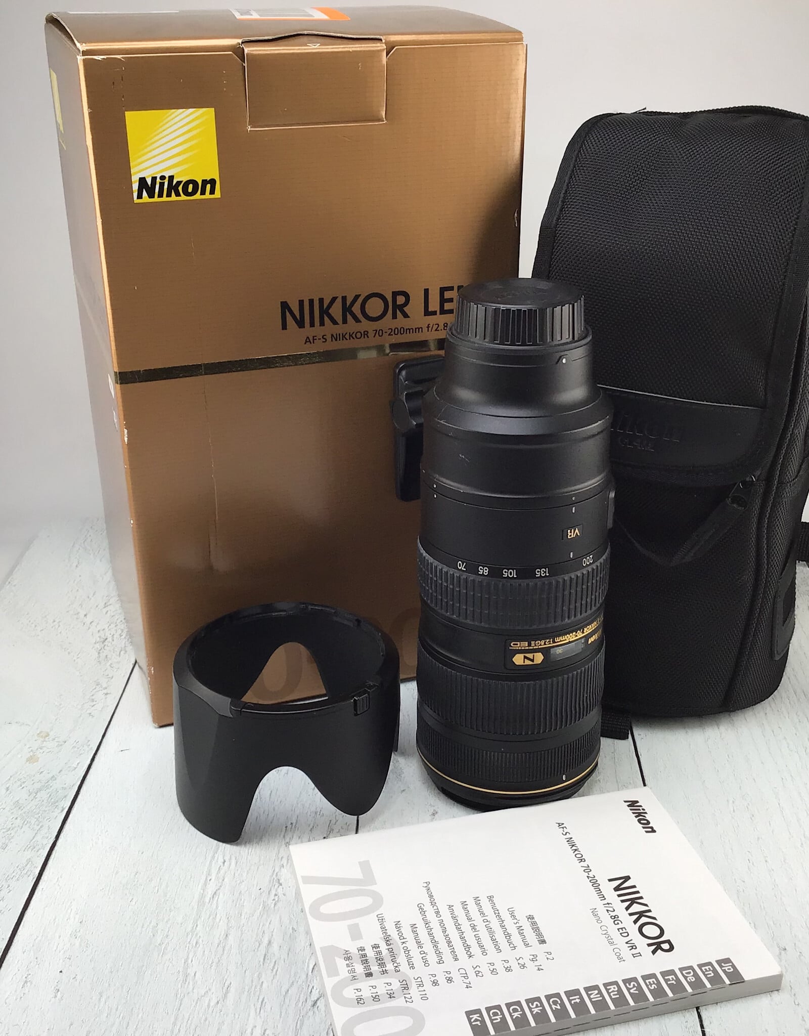 NIKON Nikon AF-S Nikkor 70-200 F2.8 G ED VR II Lens in Box Used Good