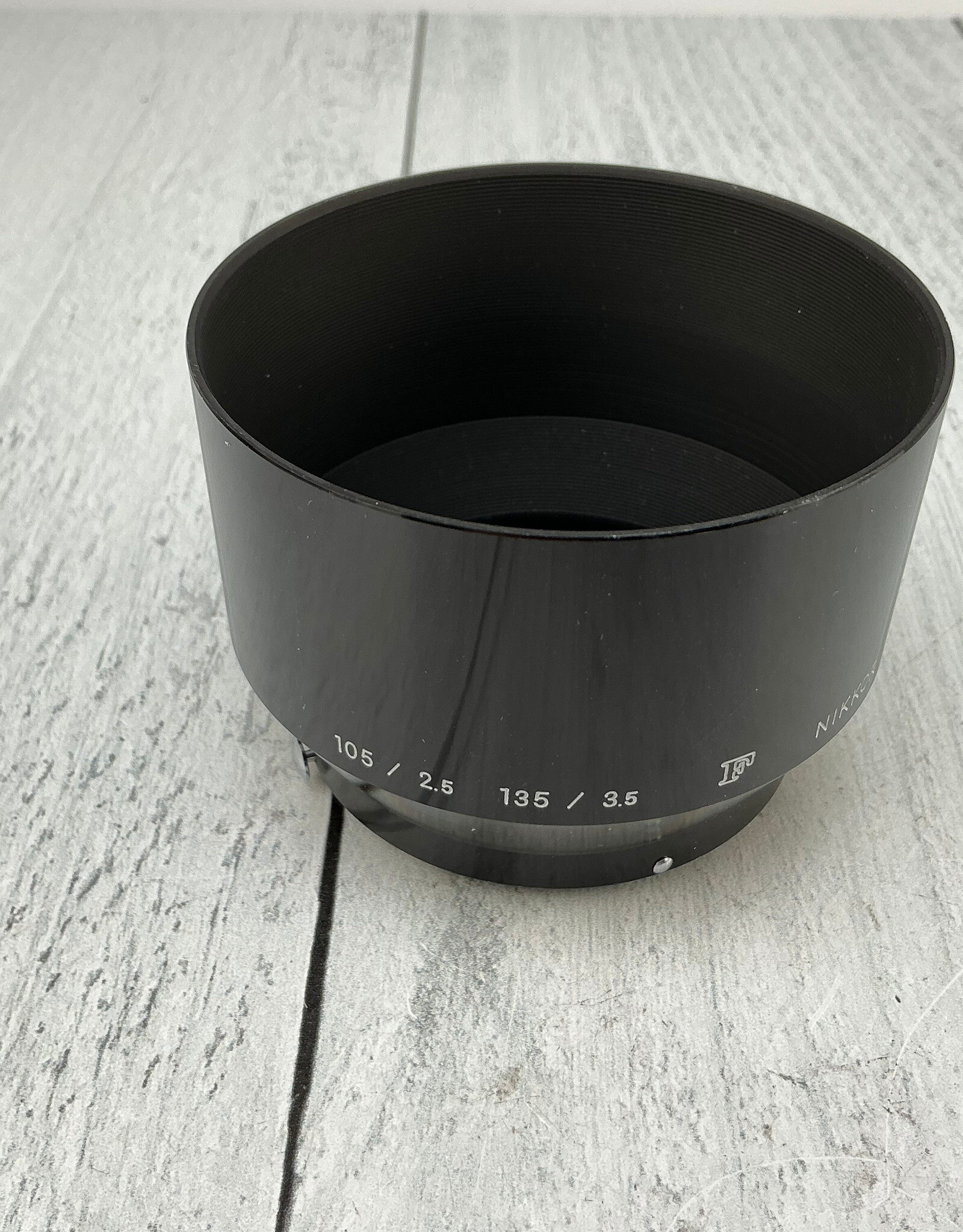NIKON Nikon Nikkor F Metal Lens Hood for 135mm/105mm in Box Used EX