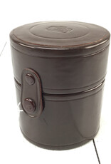 NIKON Nippon Kogaku Hard Leather Lens Case 3"x4" Used Good
