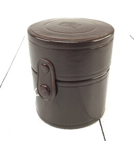 NIKON Nippon Kogaku Hard Leather Lens Case 3"x4" Used Good