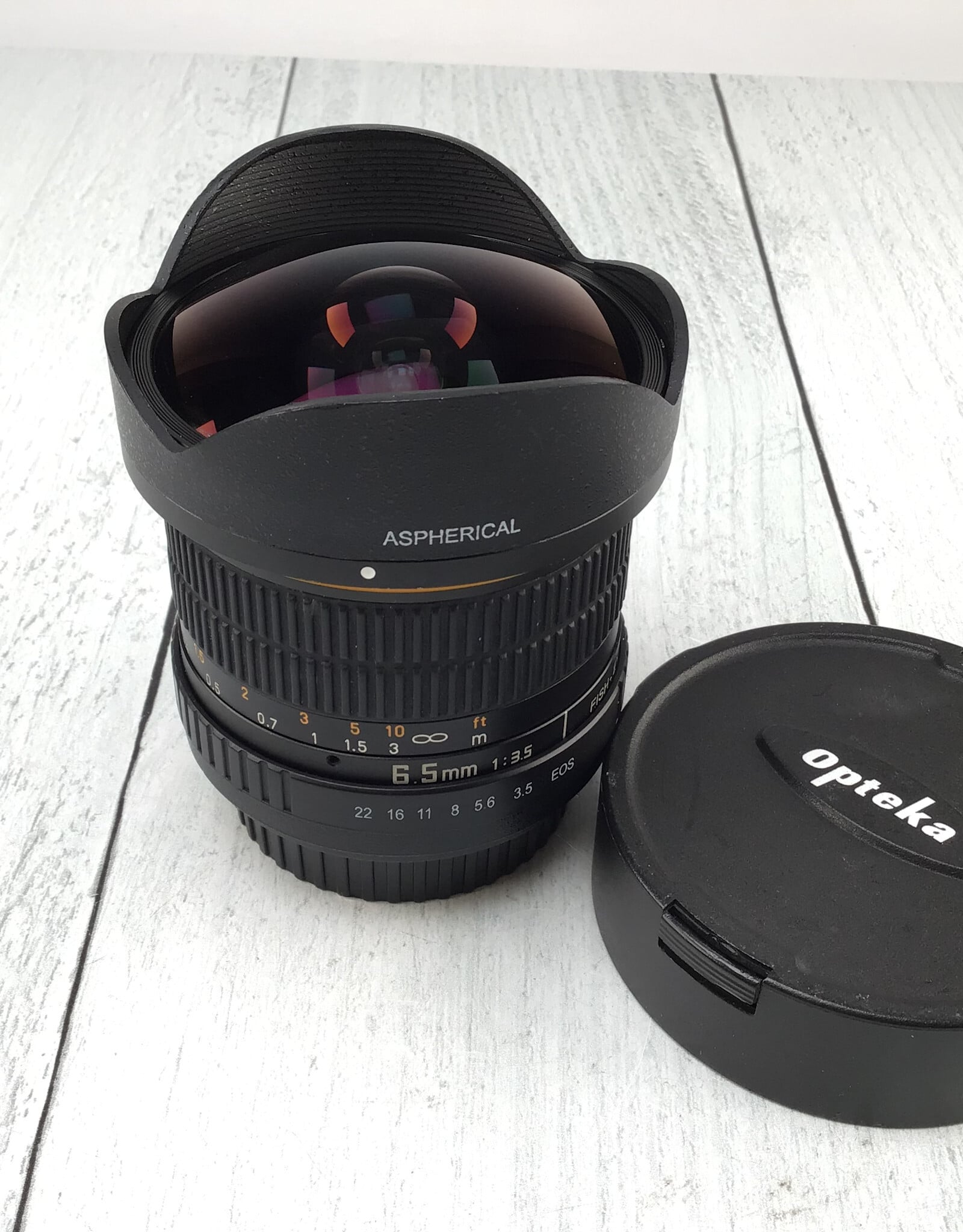 Opteka Opteka 6.5mm f3.5 fish eye cs Lens for Canon EF Used Good