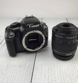 CANON Canon EOS Rebel T3 Camera w/ 18-55mm IS No Charger Used Good