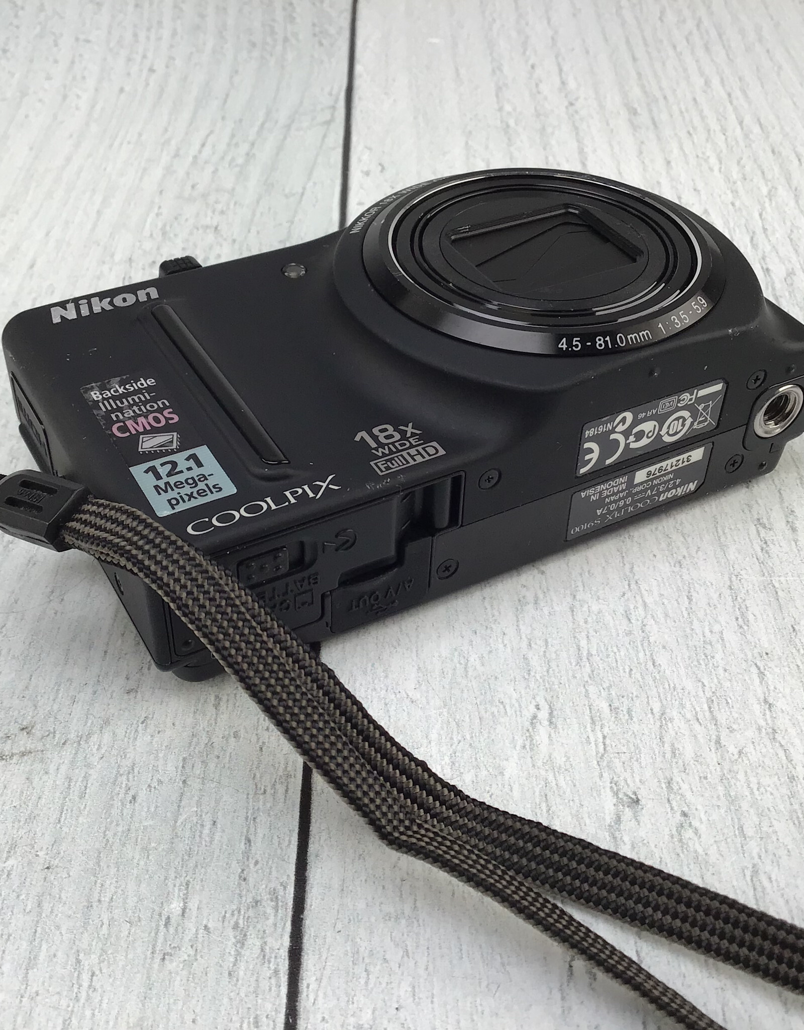 NIKON Nikon Coolpix S9100 Camera No Charger Used Good