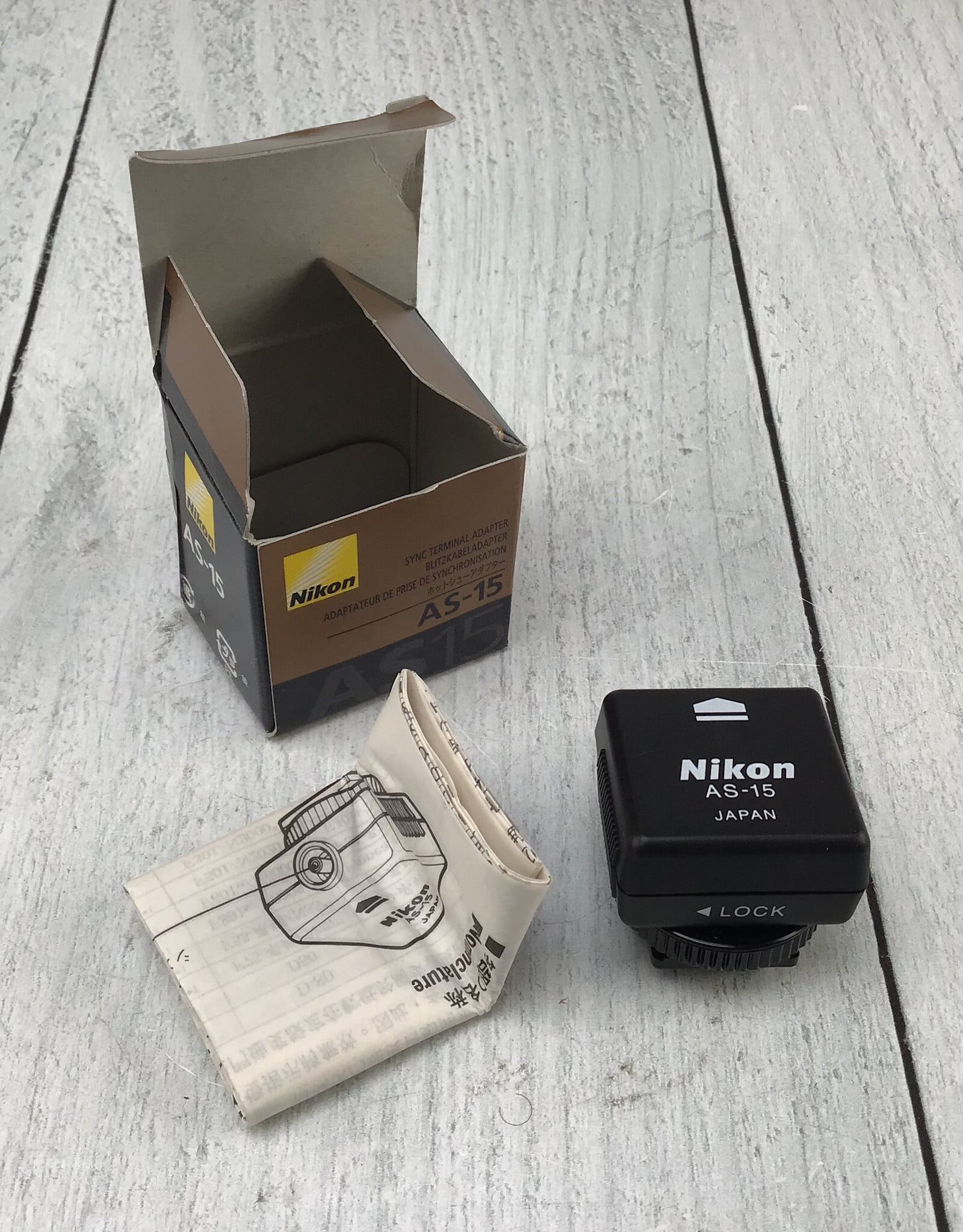 NIKON Nikon AS-15 Sync Terminal Adapter Hot Shoe in Box Used EX