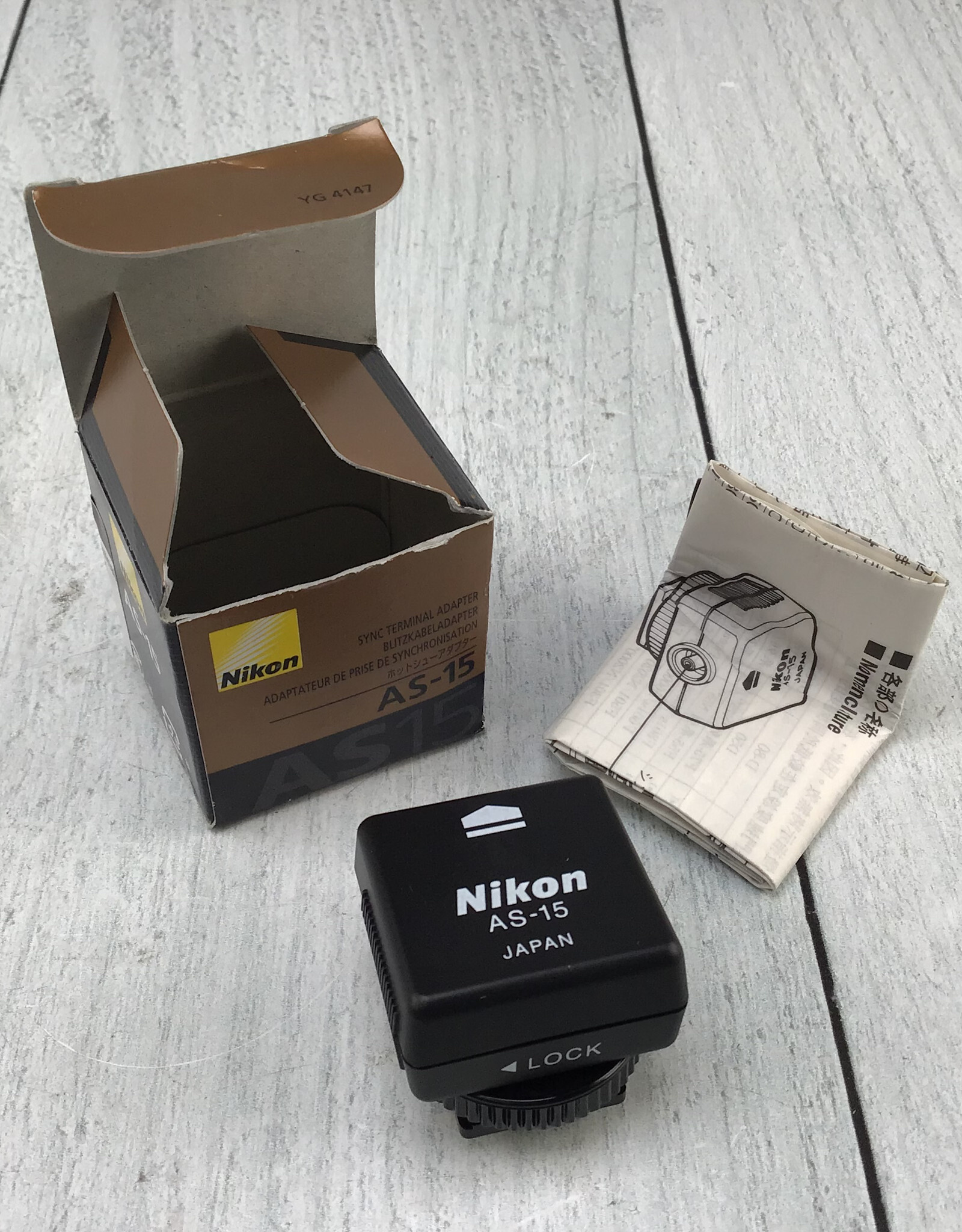 NIKON Nikon AS-15 Sync Terminal Adapter Hot Shoe in Box Used EX