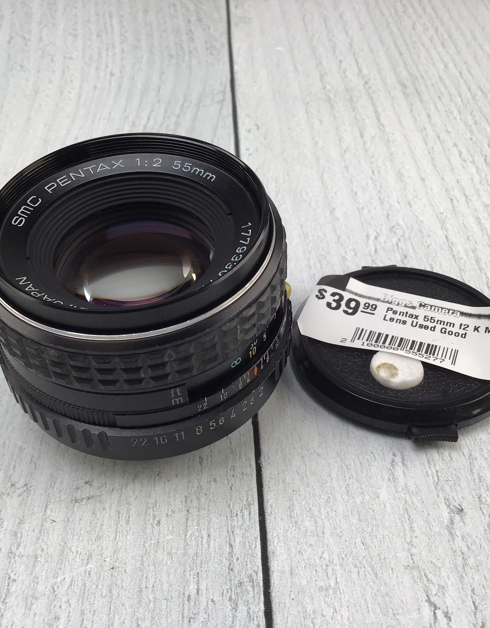 Pentax Pentax 55mm f2 K Mount Lens Used Good