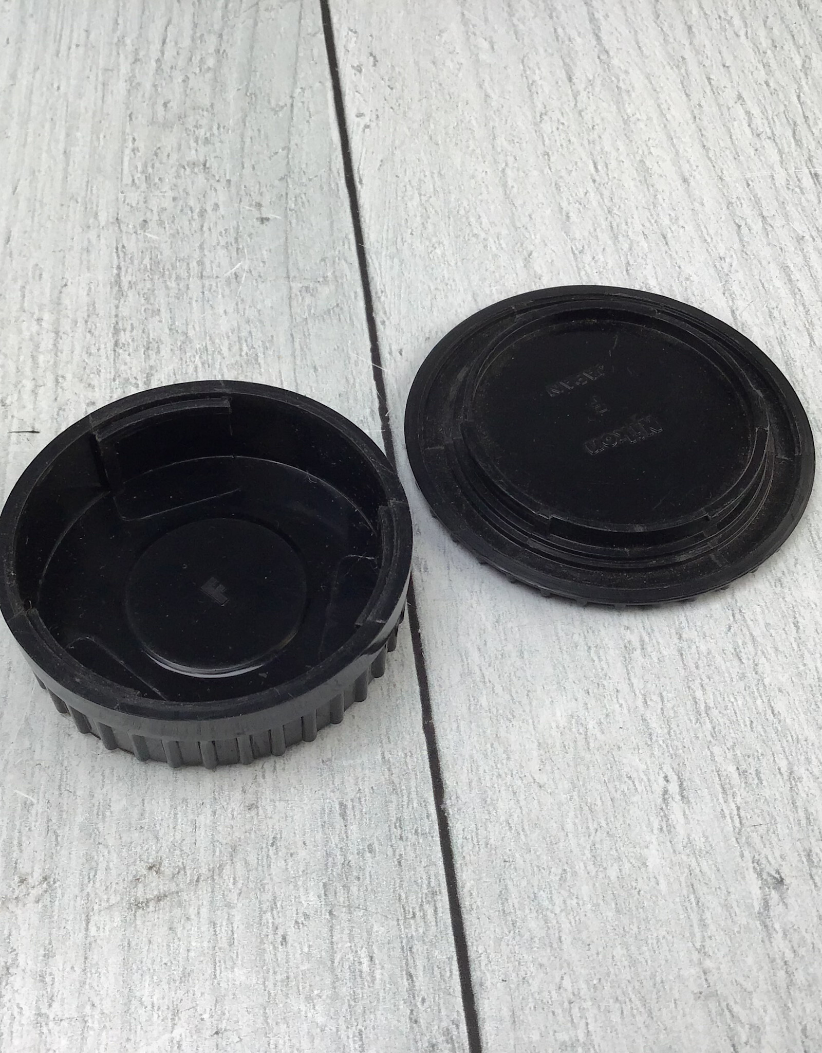 NIKON Nippon Kogaku Body and Rear Lens Cap for Nikon F Used Good