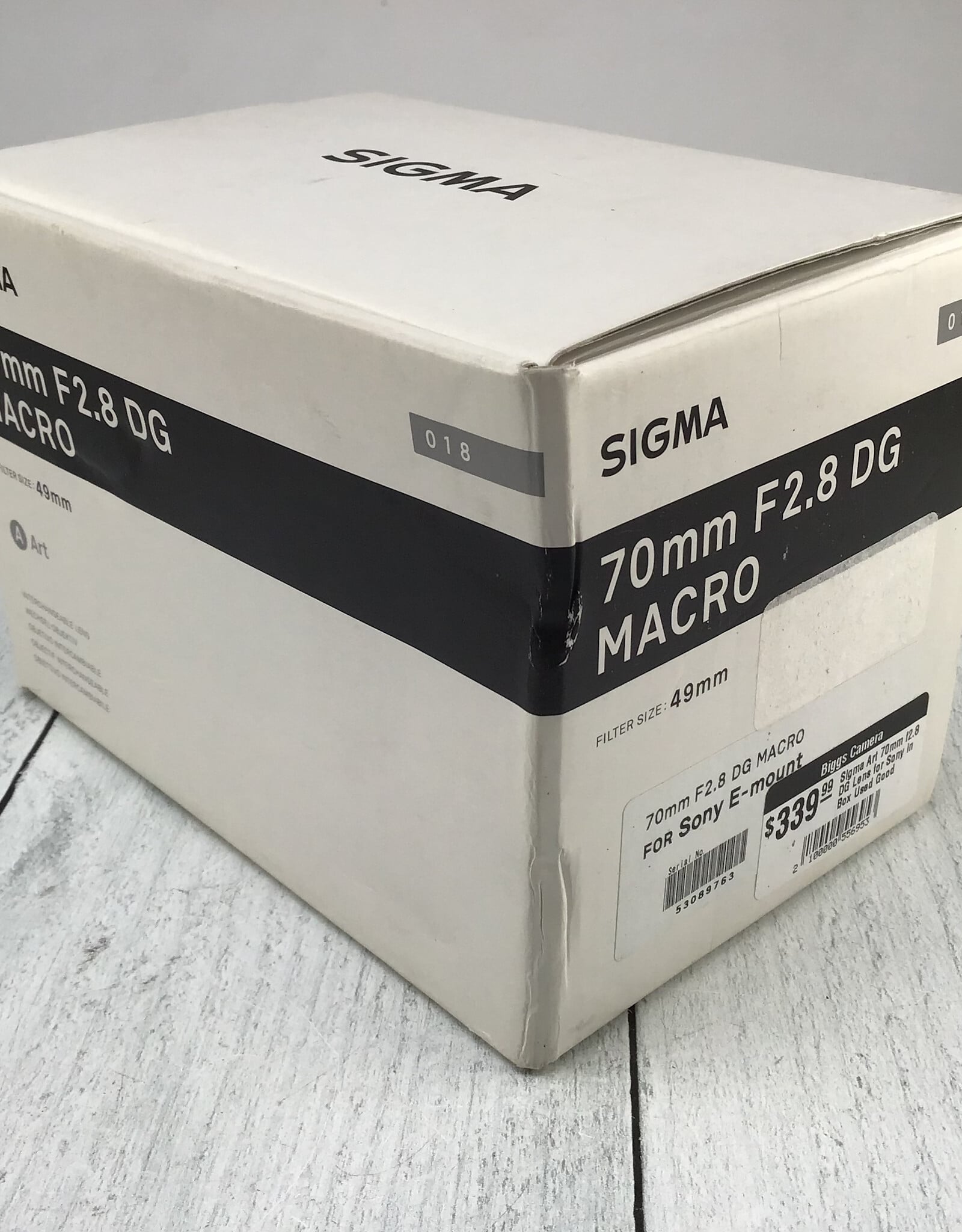 SIGMA Sigma Art 70mm f2.8 DG Lens for Sony in Box Used Good