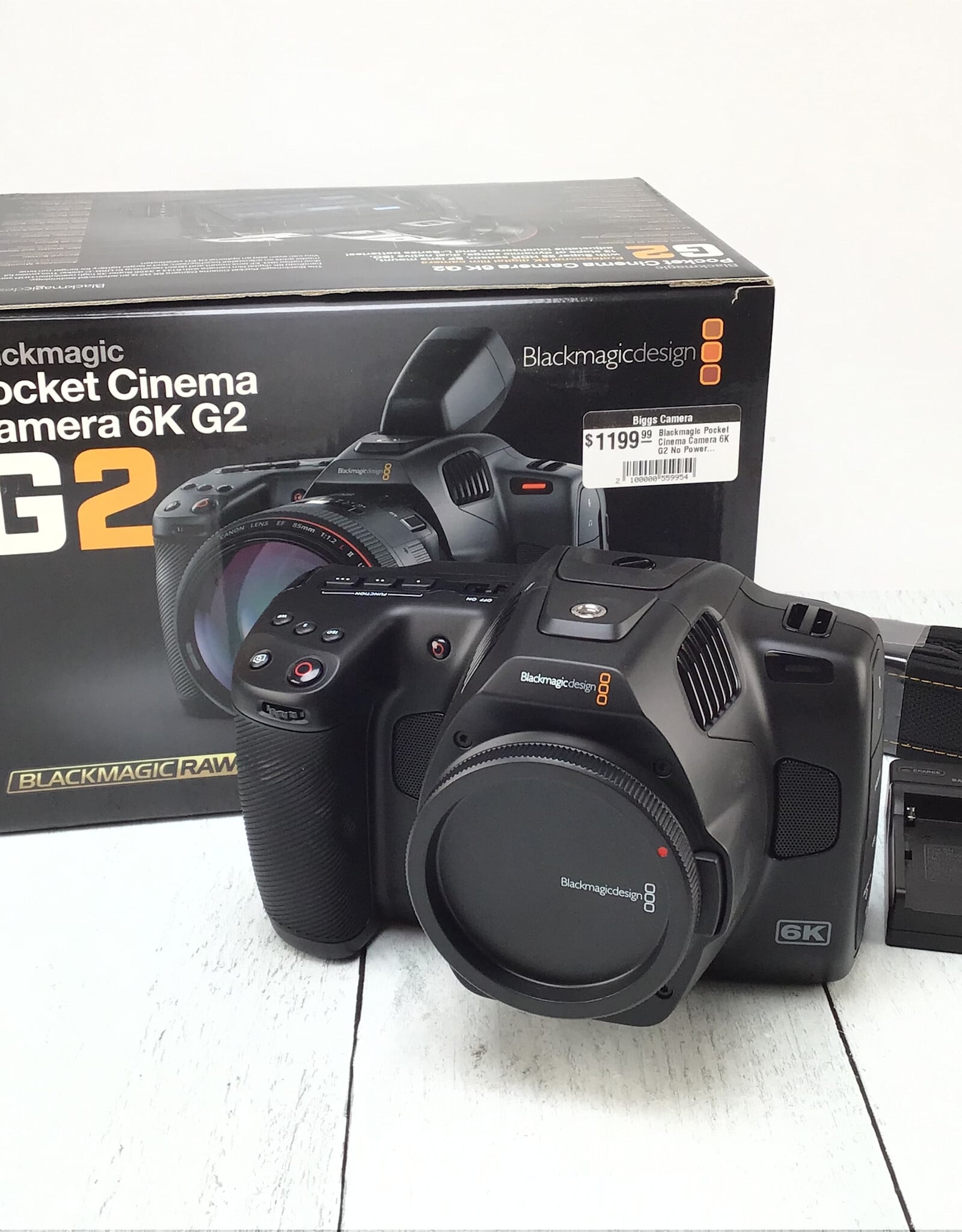 Blackmagic Design Blackmagic Pocket Cinema Camera 6K G2 No Power Cable Used EX
