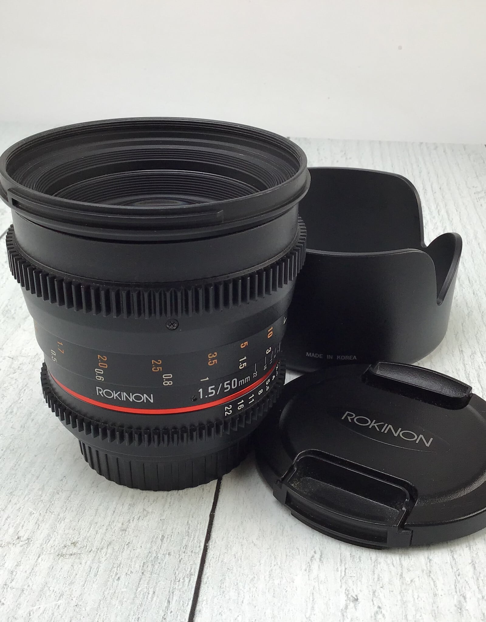ROKINON Rokinon 50mm T1.5 Cinema Lens for Canon EF Used Good