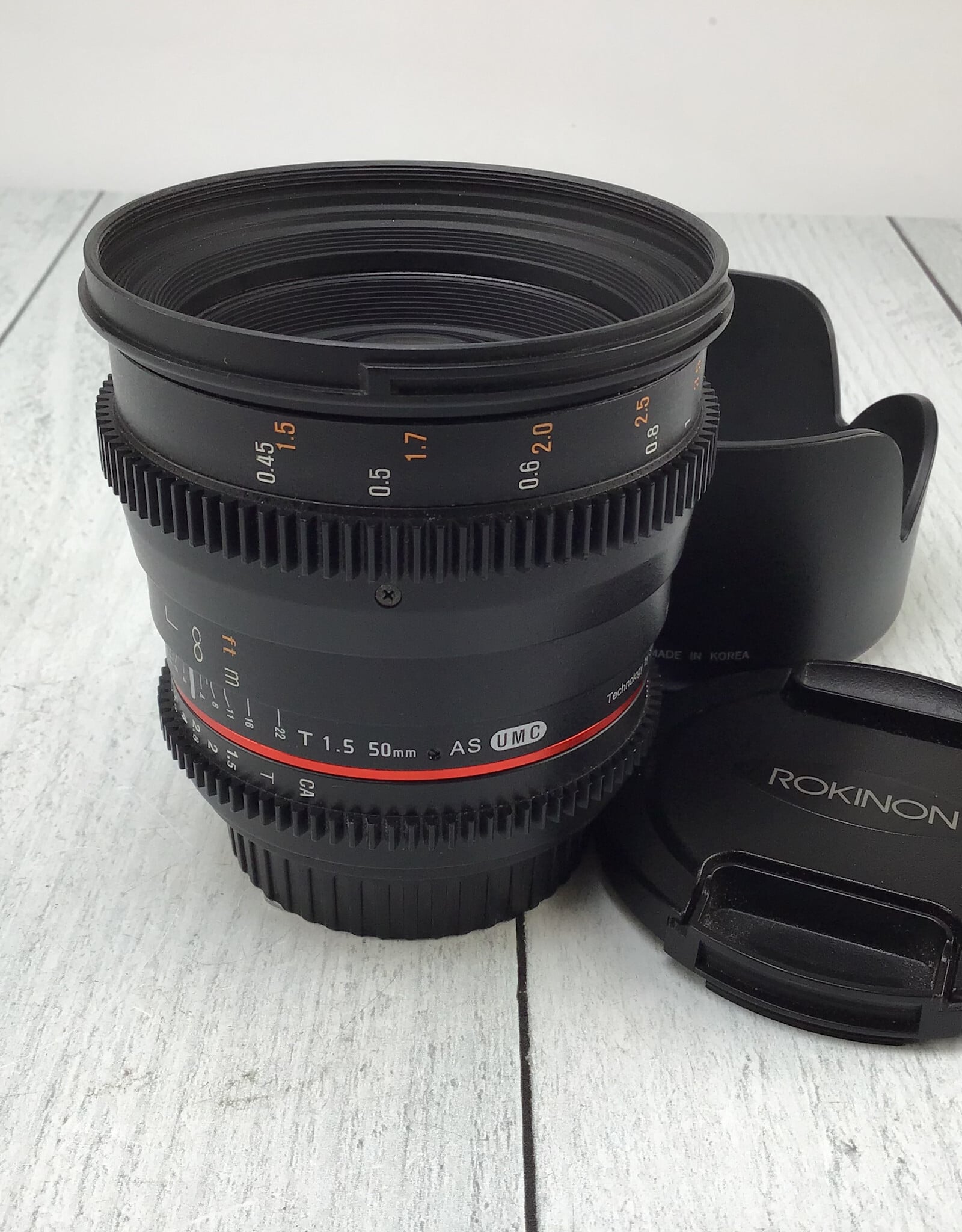 ROKINON Rokinon 50mm T1.5 Cinema Lens for Canon EF Used Good