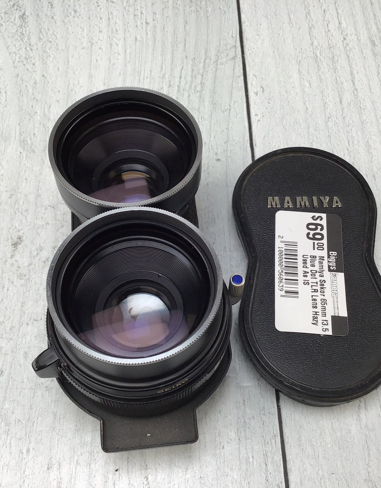 MAMIYA Mamiya Sekor 65mm f3.5 Blue Dot TLR Lens Hazy Used As IS