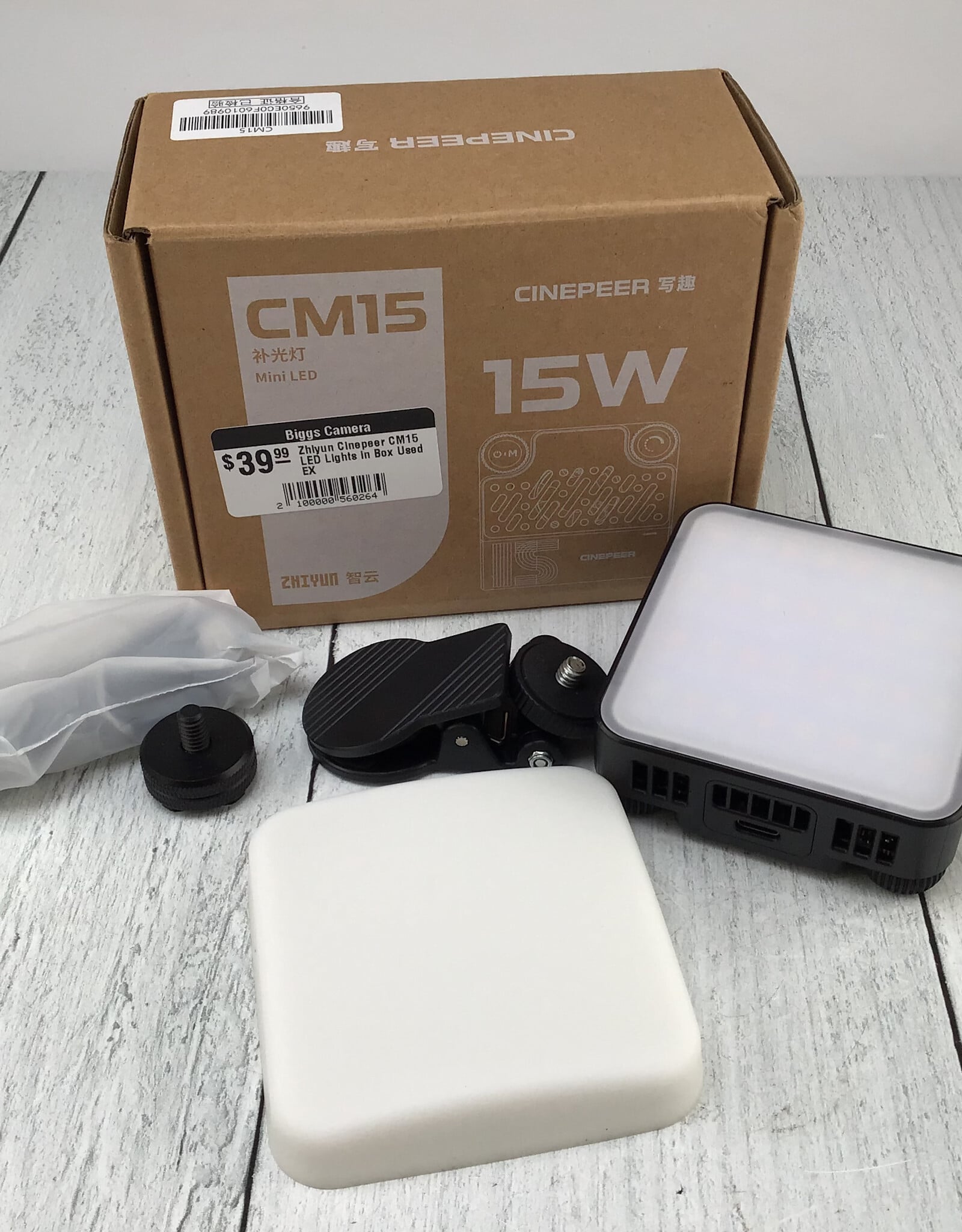 Zhiyun Cinepeer CM15 LED Lights in Box Used EX