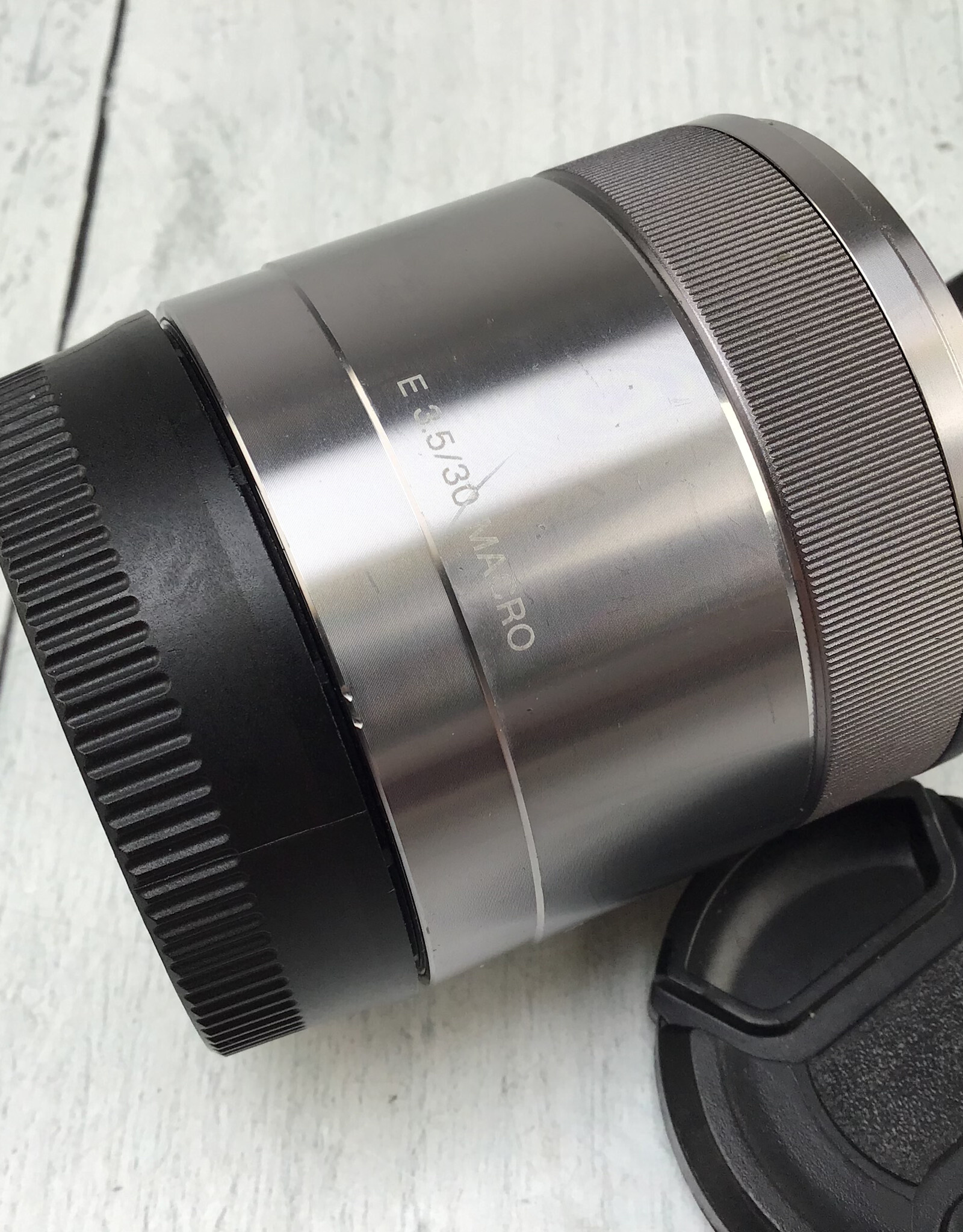 SONY Sony E 30mm F3.5 Macro Silver lens Used Fair