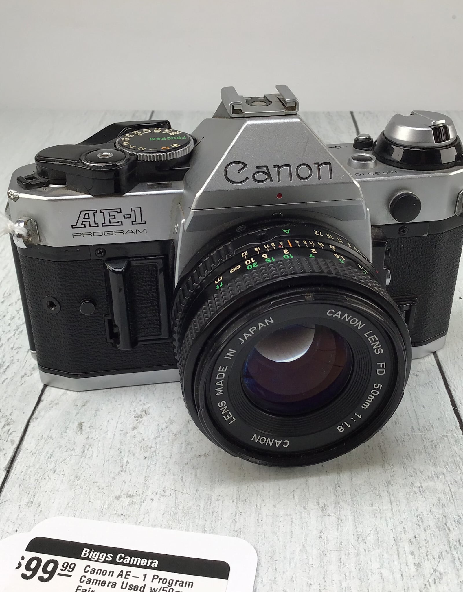 CANON Canon AE-1 Program Camera Used w/50mm Fair