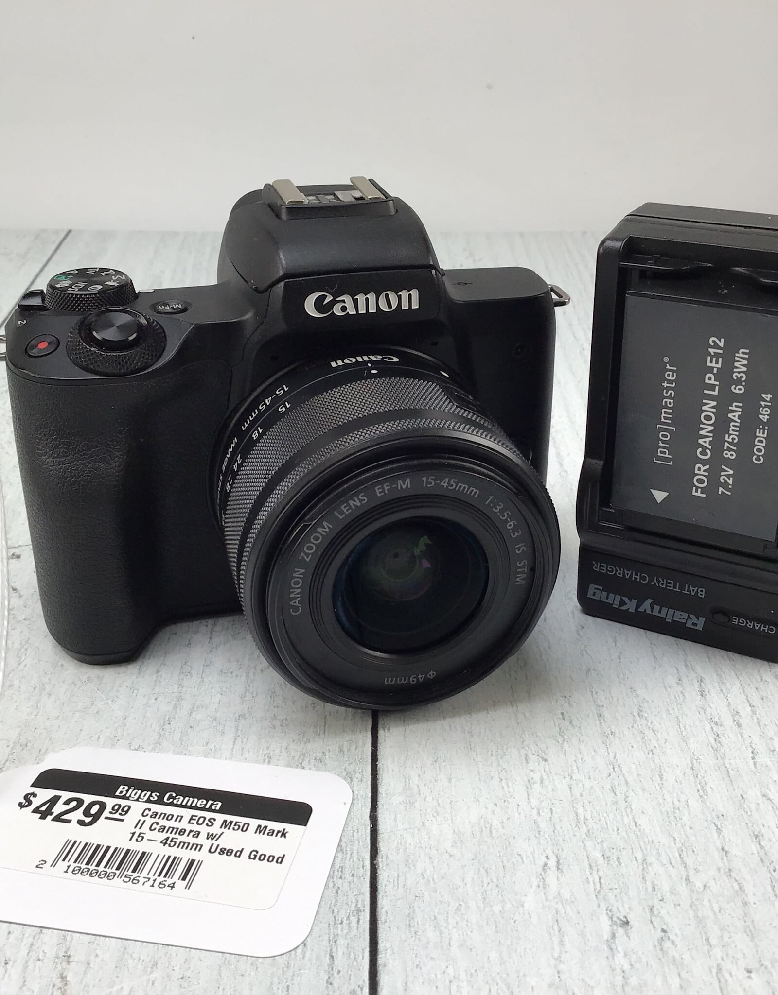 CANON Canon EOS M50 Mark II Camera w/ 15-45mm Used Good