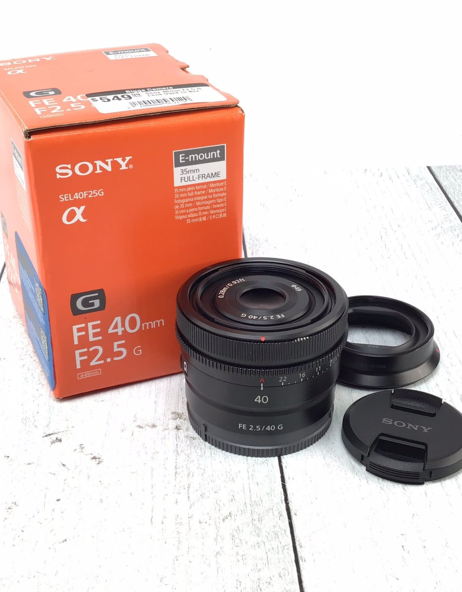 SONY Sony 40mm F2.5 G Lens in Box Used Good