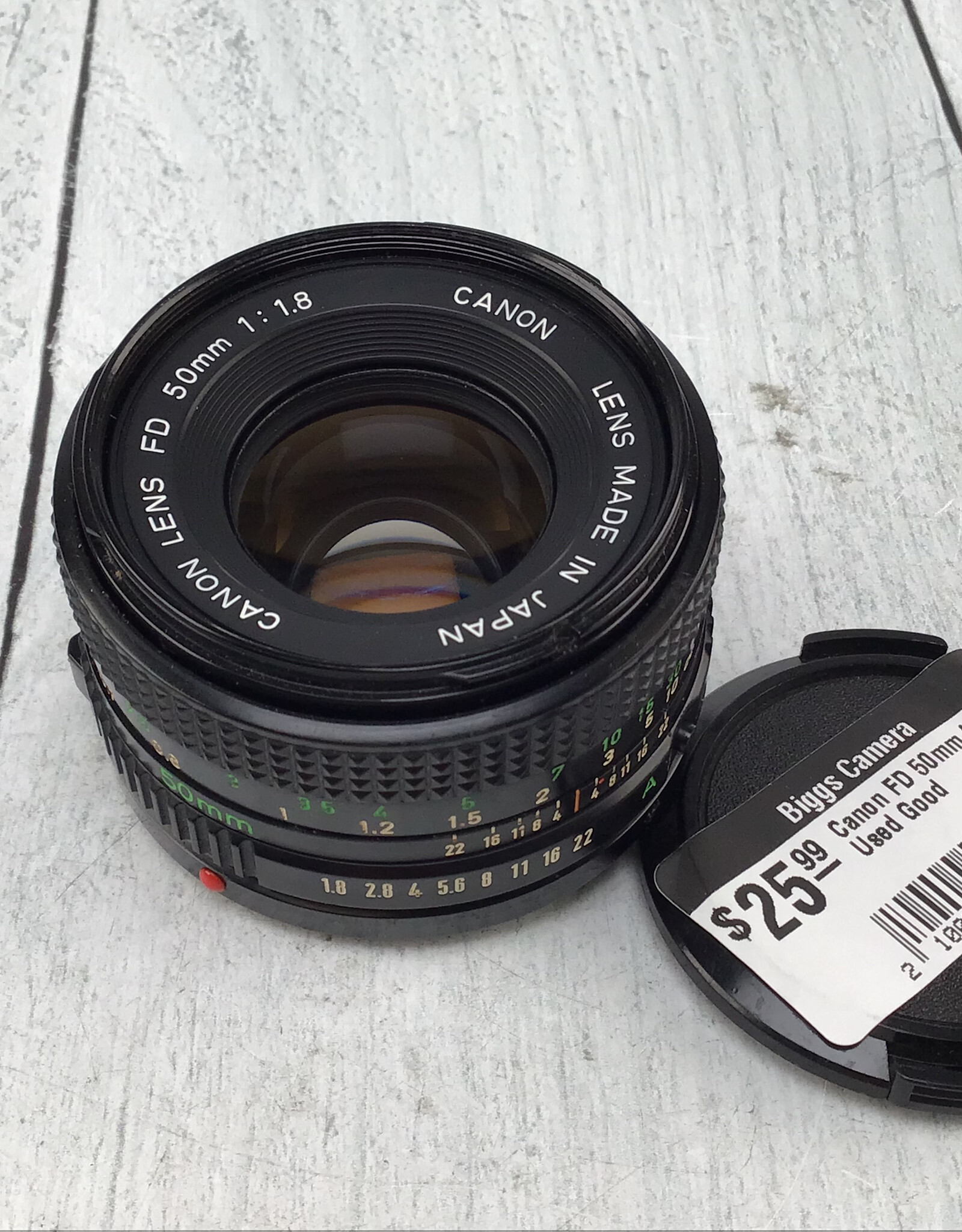 CANON Canon FD 50mm f1.8 Lens Used Good