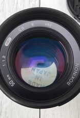 SONY Rokinon 50mm f1.2 UMC E Mount Lens Used Good