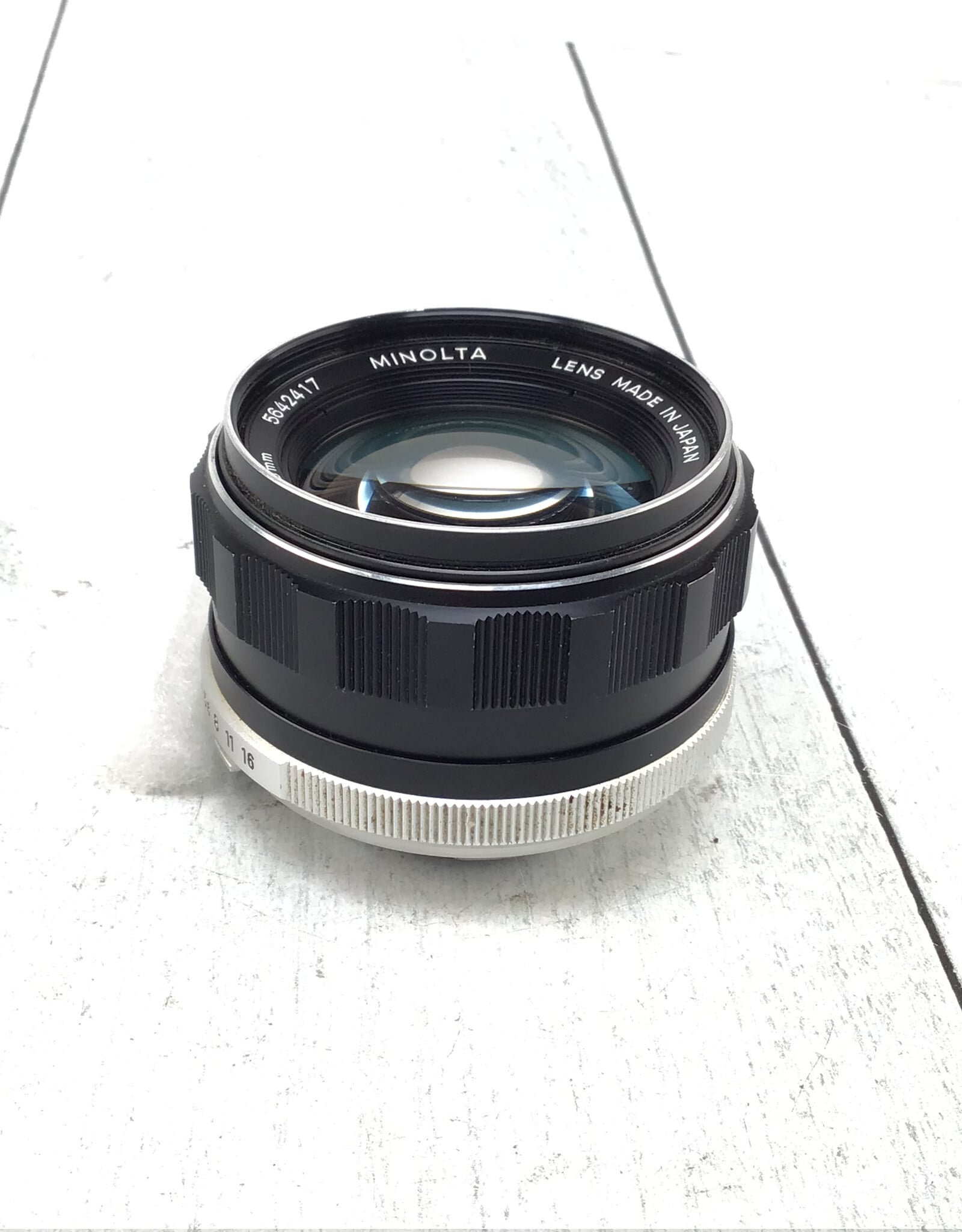 Minolta Minolta MC Rokkor PF 58mm f1.4 Lens Hazy Used As Is