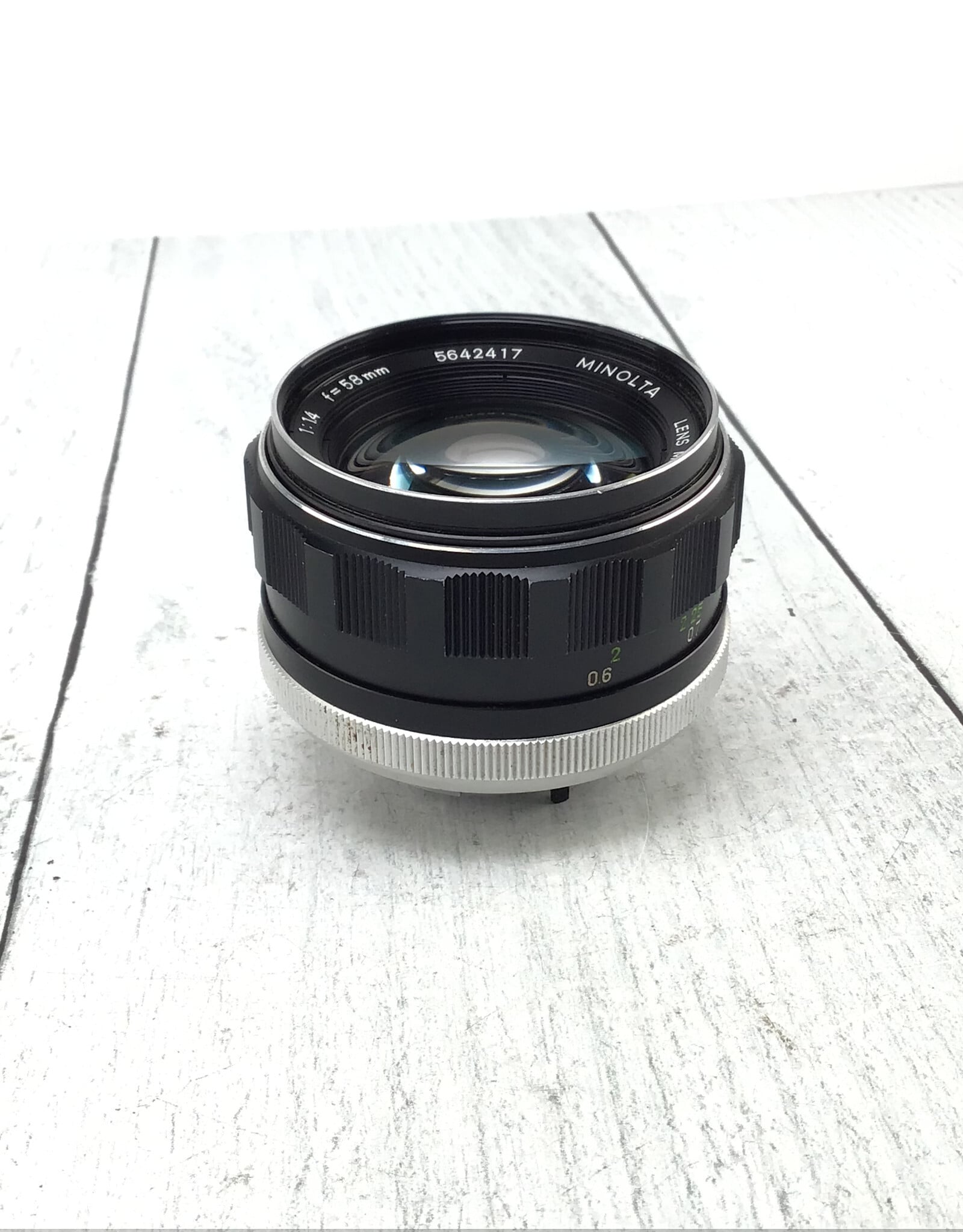 Minolta Minolta MC Rokkor PF 58mm f1.4 Lens Hazy Used As Is