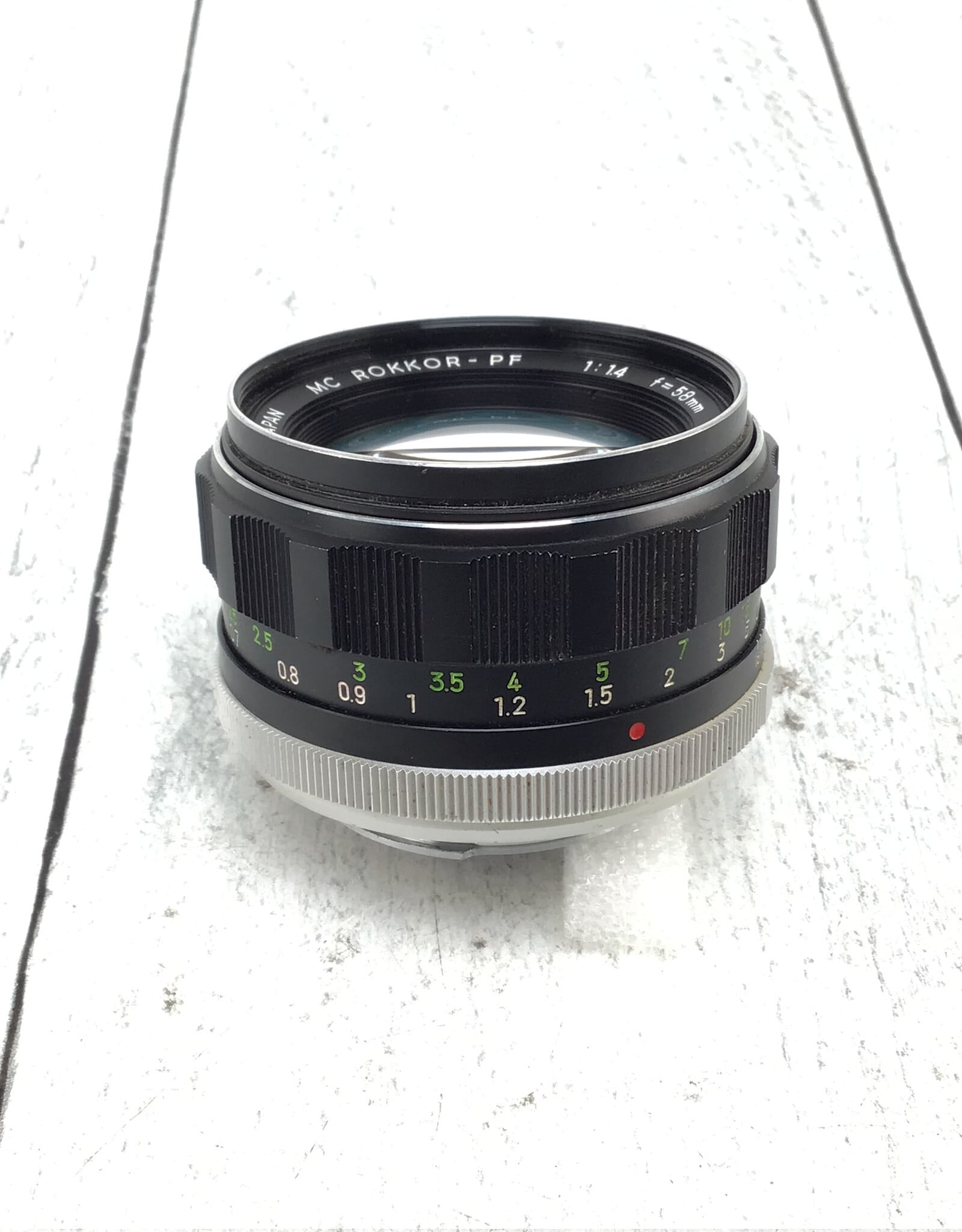 Minolta Minolta MC Rokkor PF 58mm f1.4 Lens Hazy Used As Is