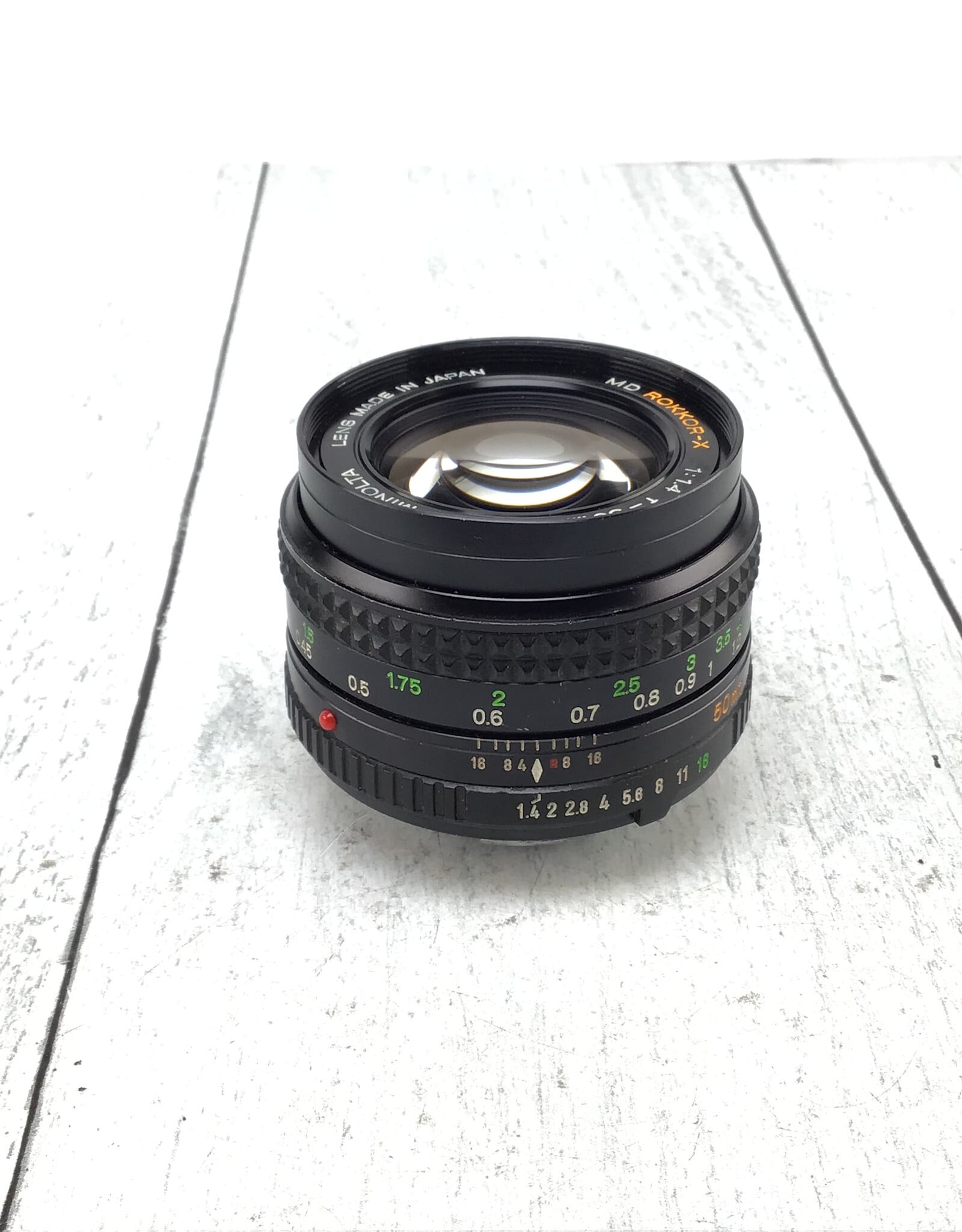 Minolta Minolta MD Rokkor-X 50mm f1.4 Lens Haze Used As Is