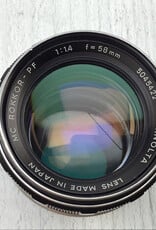 Minolta Minolta MC Rokkor PF 58mm f1.4 Lens Stiff Focus Used BGN